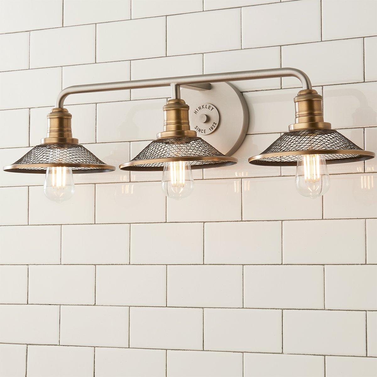 Retro Warehouse Shade Vanity Light 3 Light