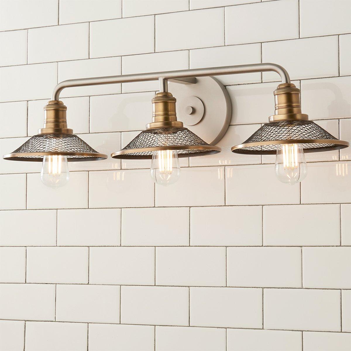 Retro Warehouse Shade Vanity Light - 3 Light | Shades of Light