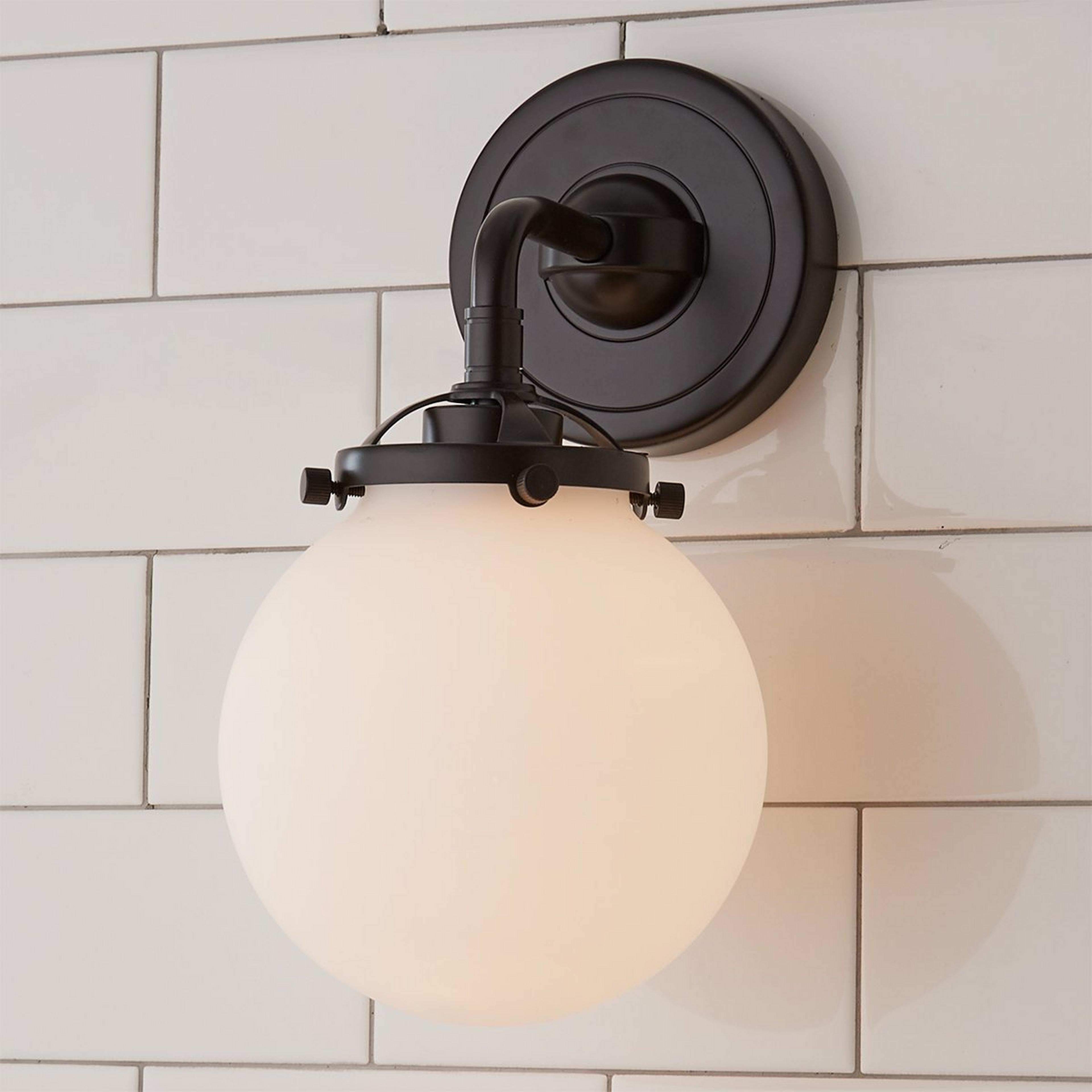 Mod Mix White Globe Sconce