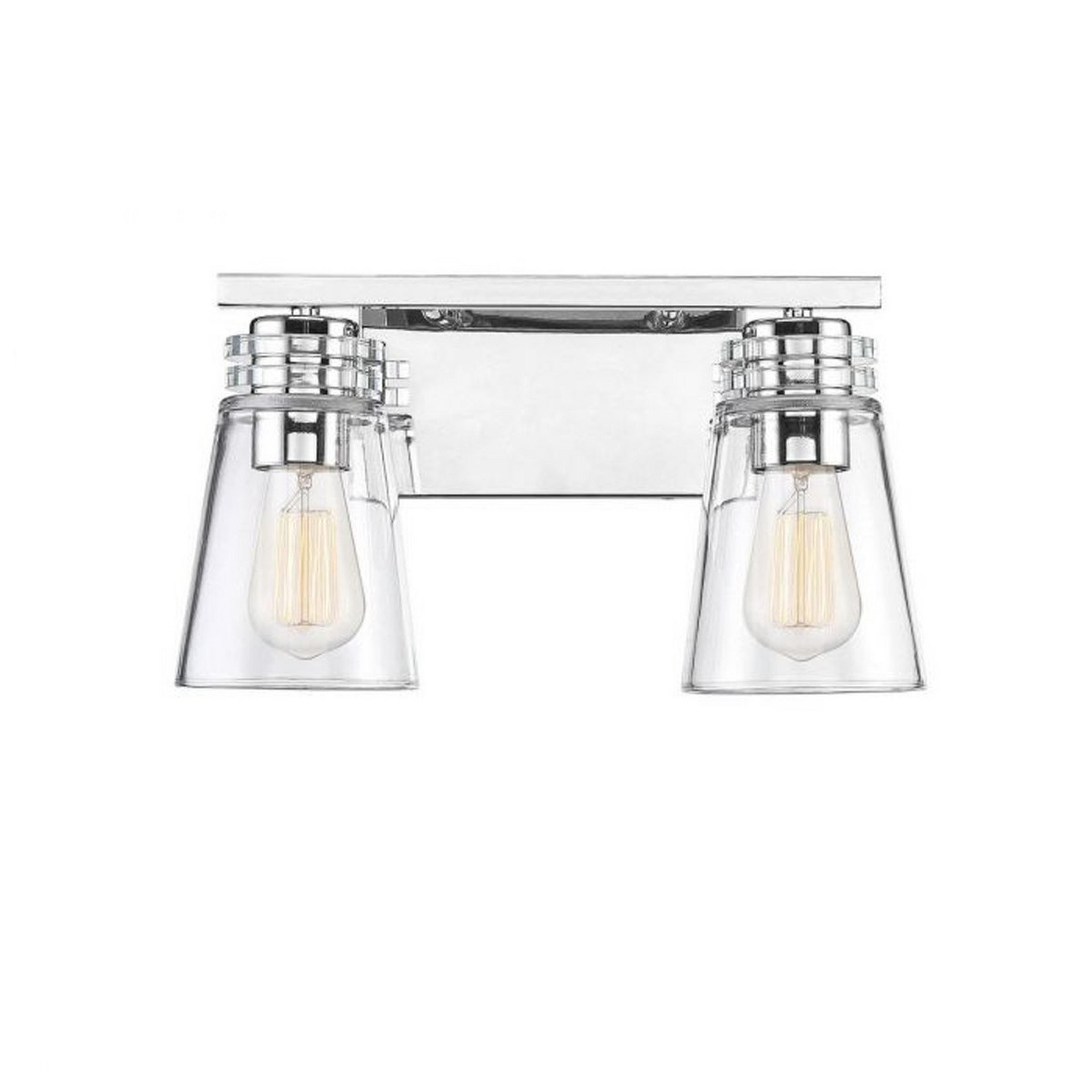 A Jones Bath Bar Vanity Light- 2 Light with Polished Nickel color