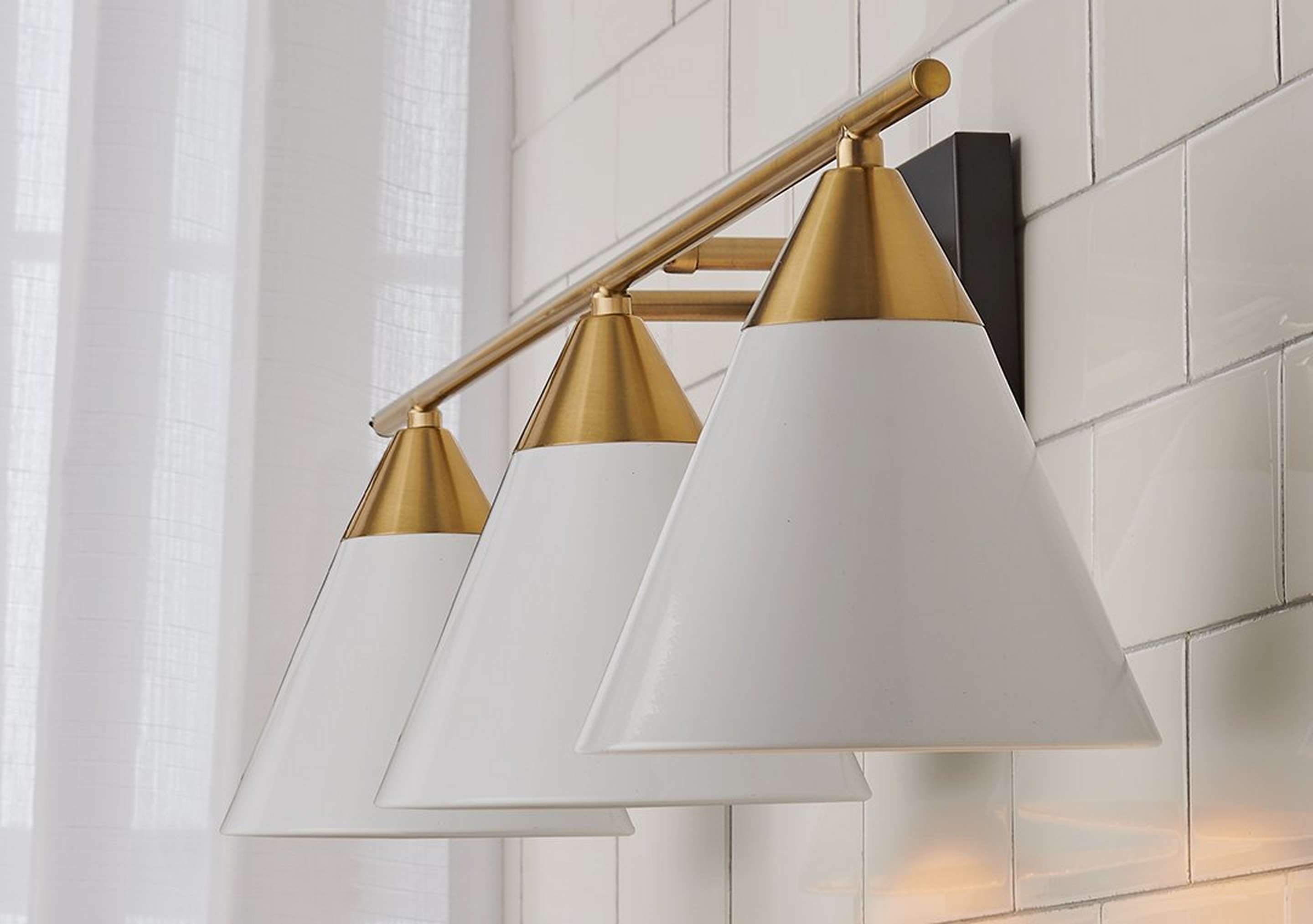 Young House Love Clad Cone Vanity Light