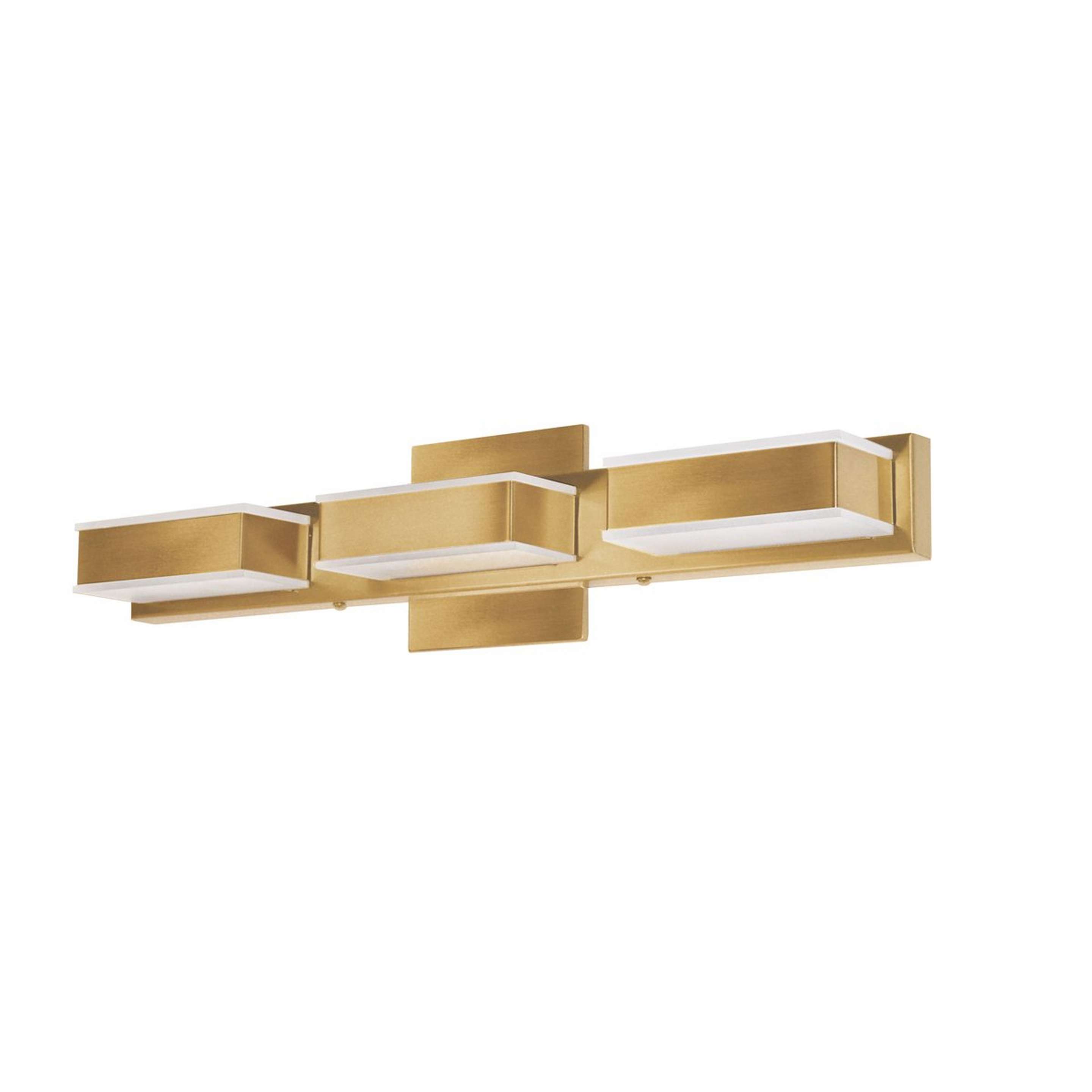 A Anatomic Geo Vanity Light - 3 Light with Gold color