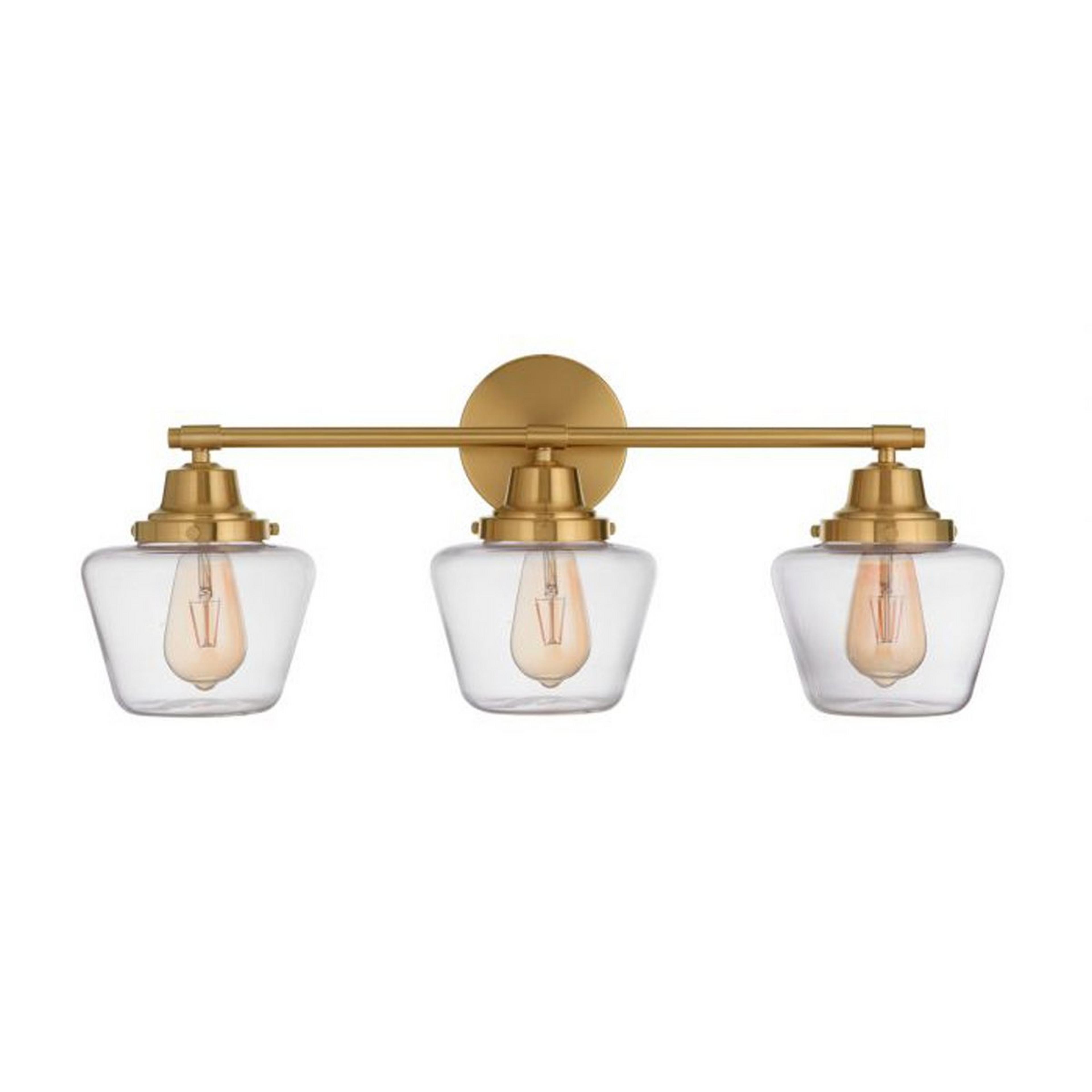 A Jacobson Vanity Light - 3 Light with Satin Brass color