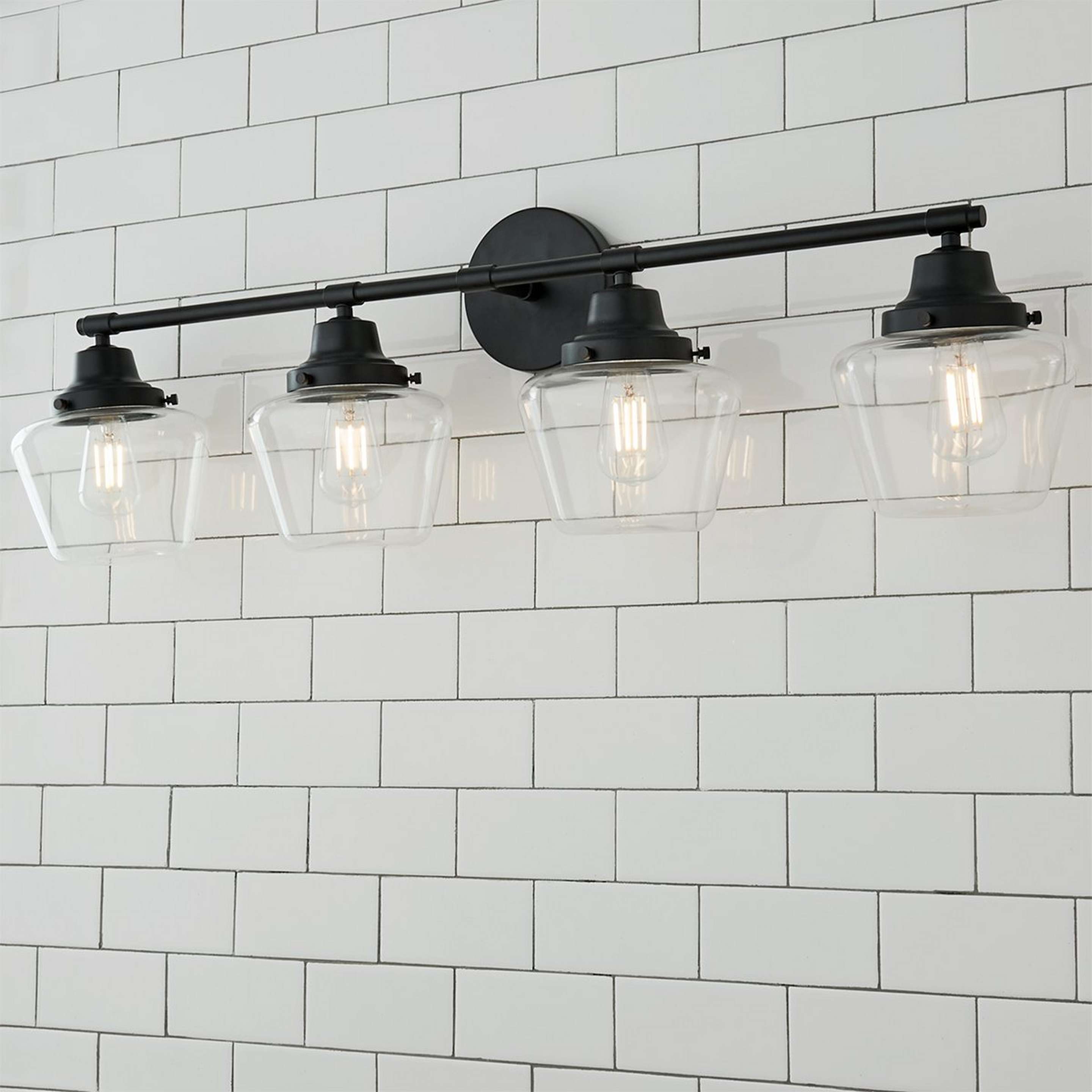 A Jacobson Vanity Light - 4 Light with Black color
