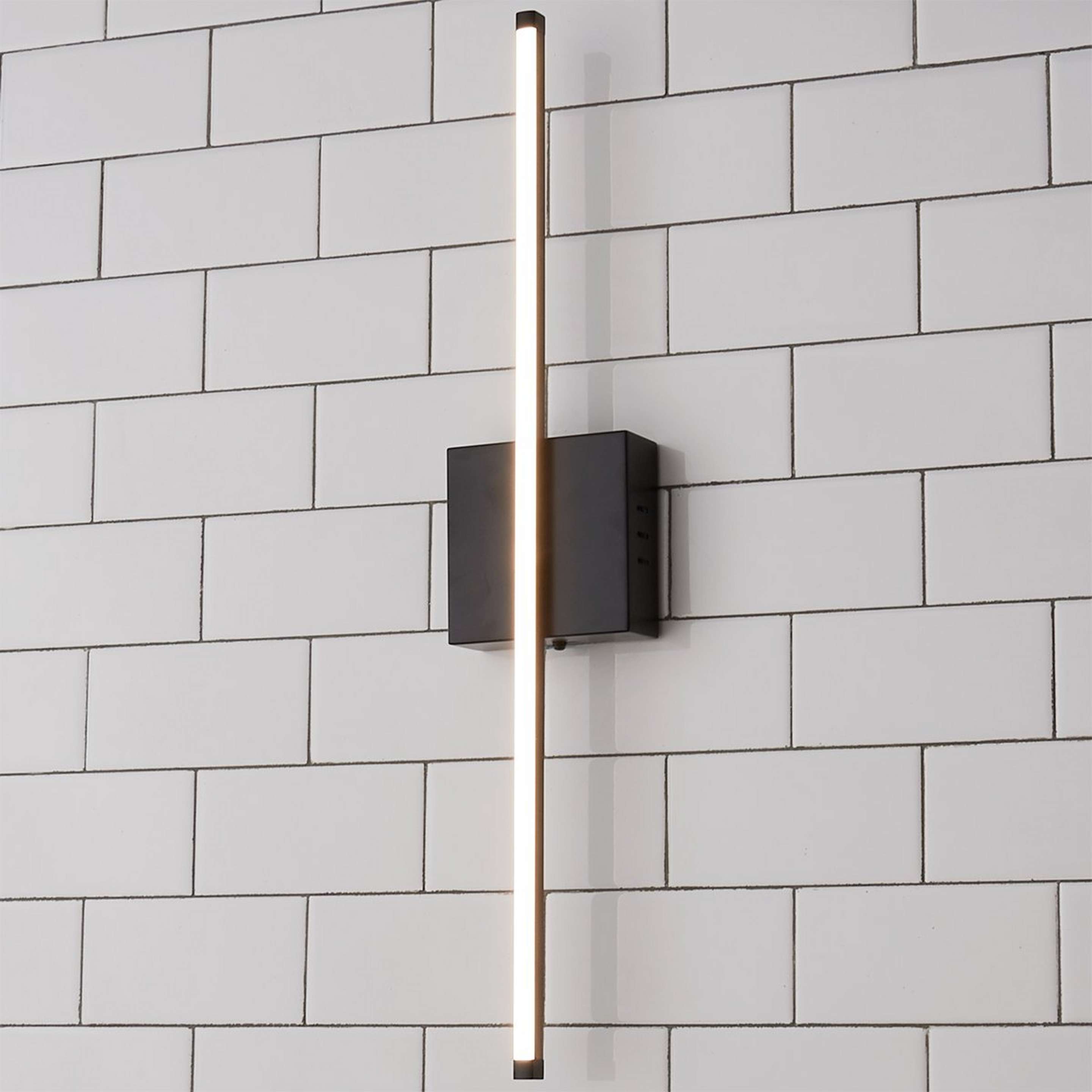 A LED Wand Bath Sconce with Matte Black color