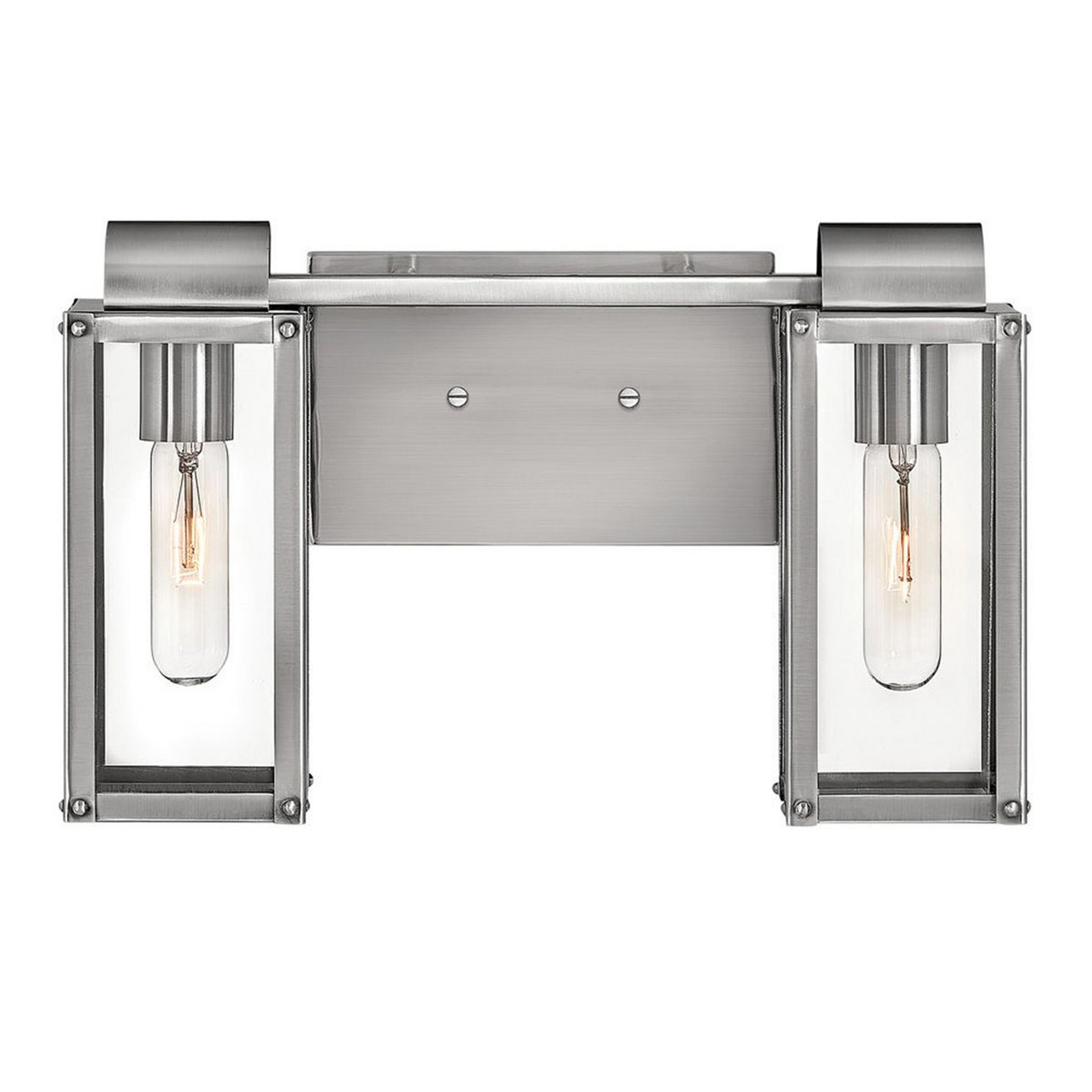 A Camden Vanity Light - 2 Light with Polished Antique Nickel color