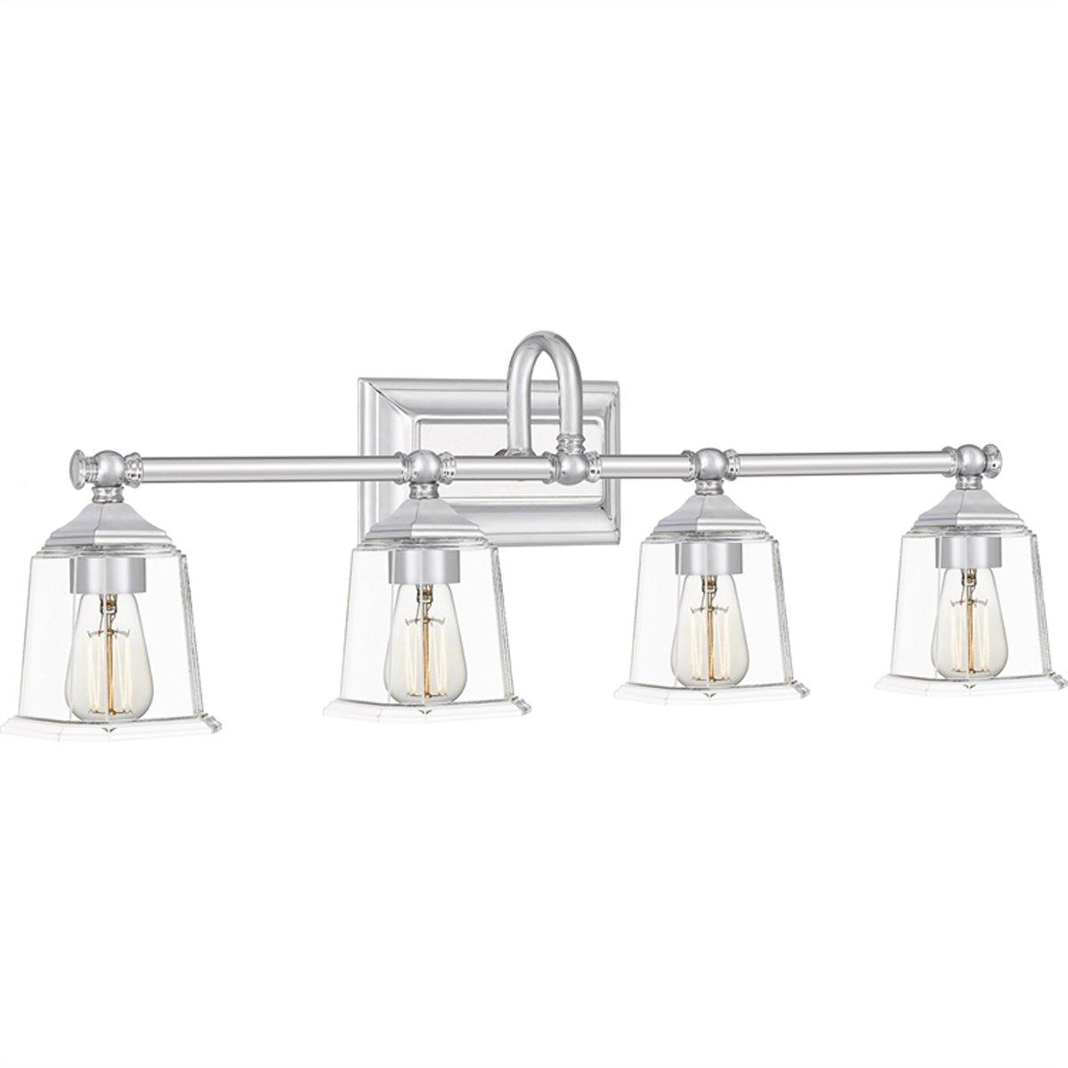 Refined Classic Vanity Light 4 Light Clear Glass