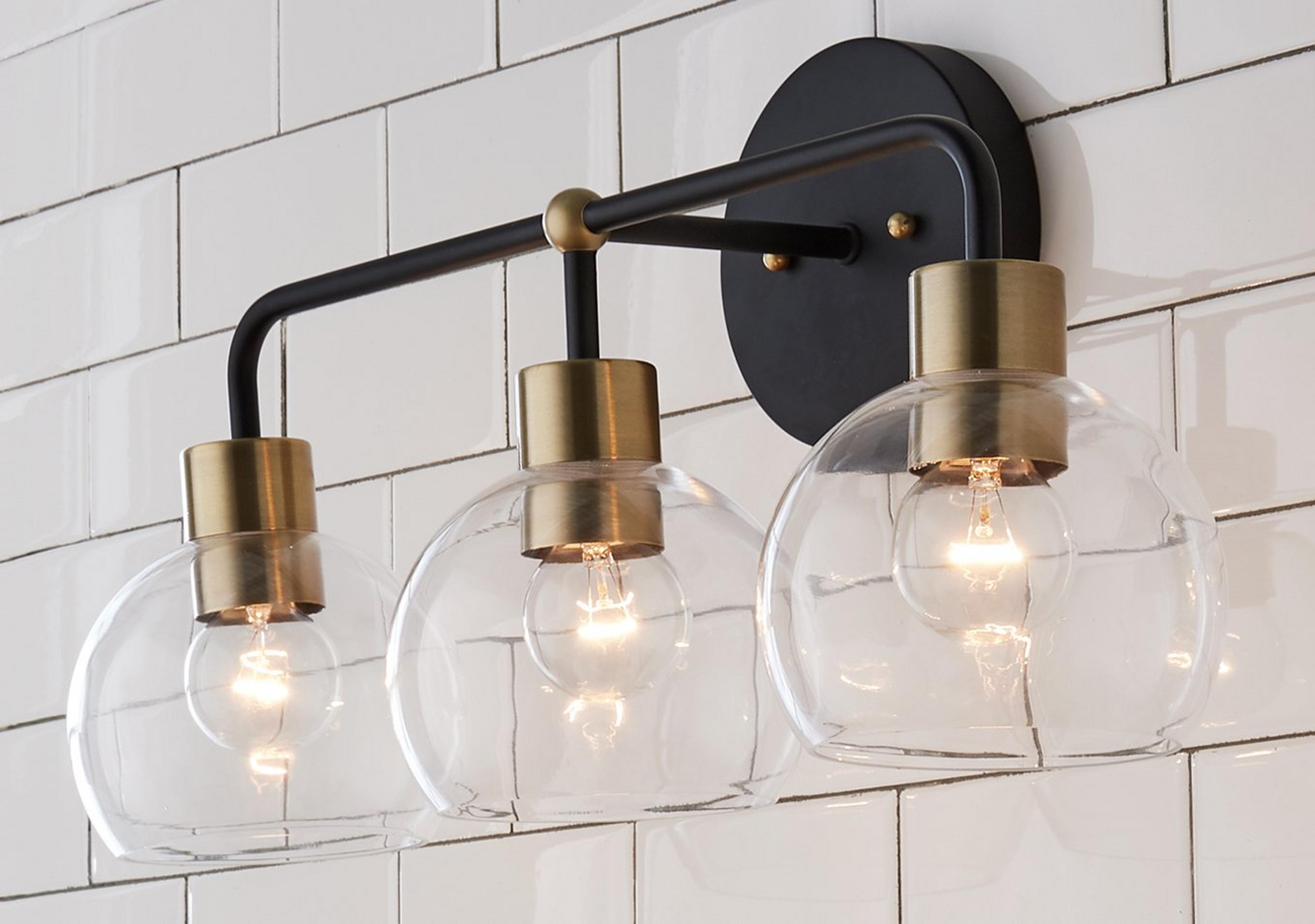 Clear Glass Bubble Vanity Light