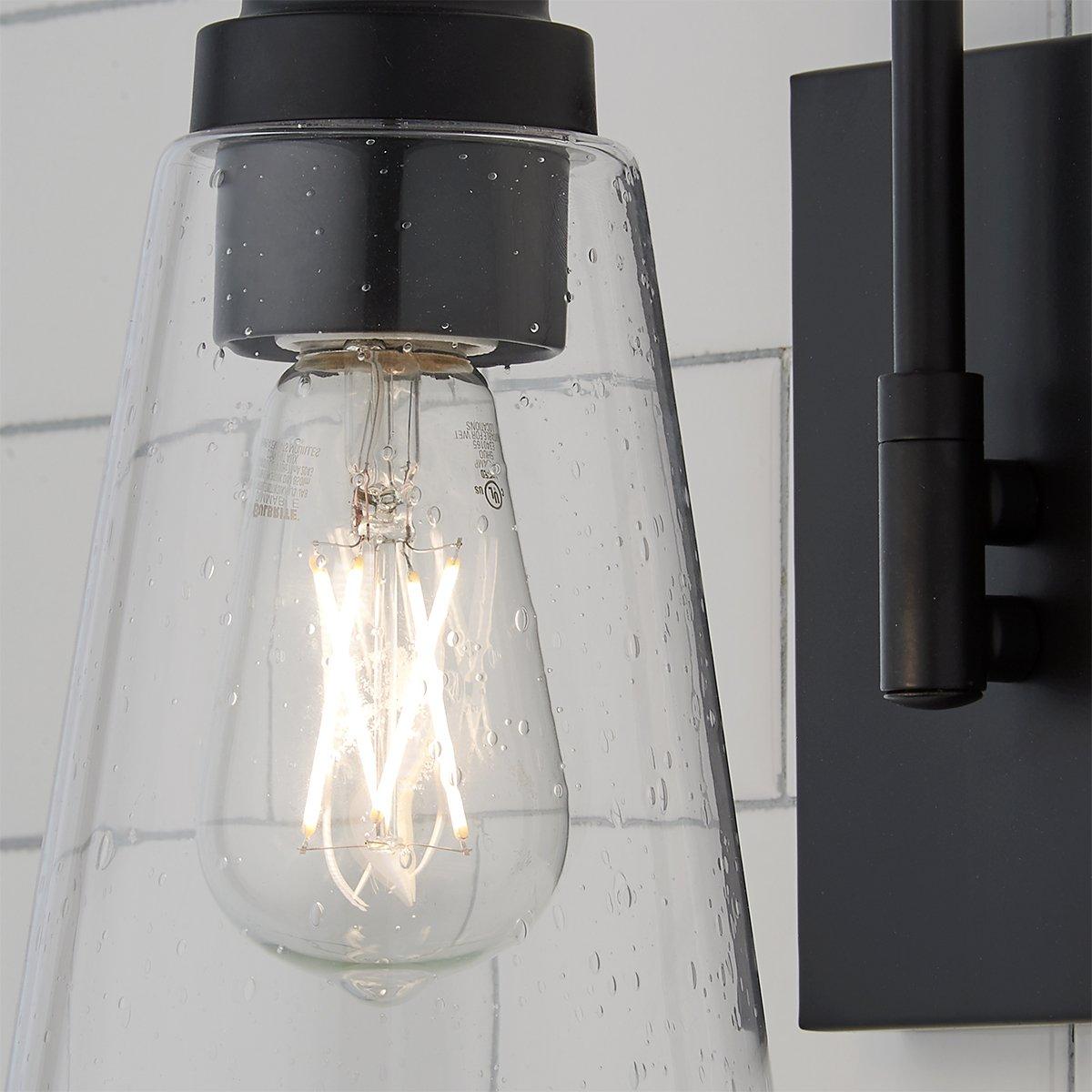 Arched Neck Tapered Glass Wall Light | Shades of Light