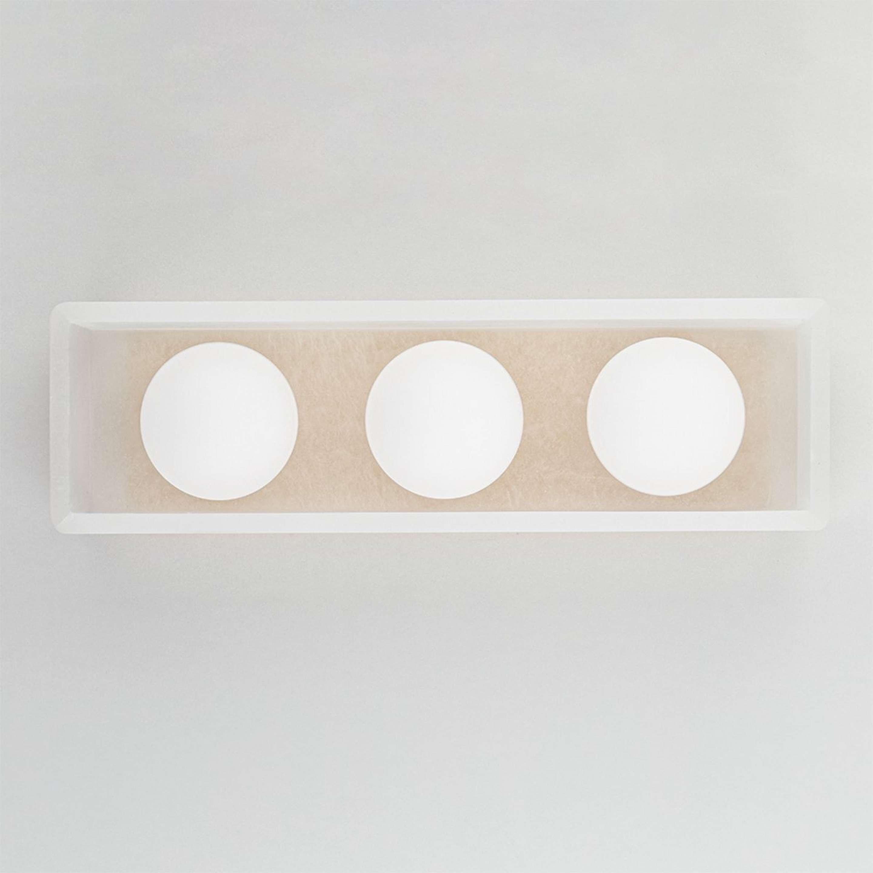 A Jerel Vanity Light - 3 Light with Aged Brass / Alabaster / Matte Opal Glass color