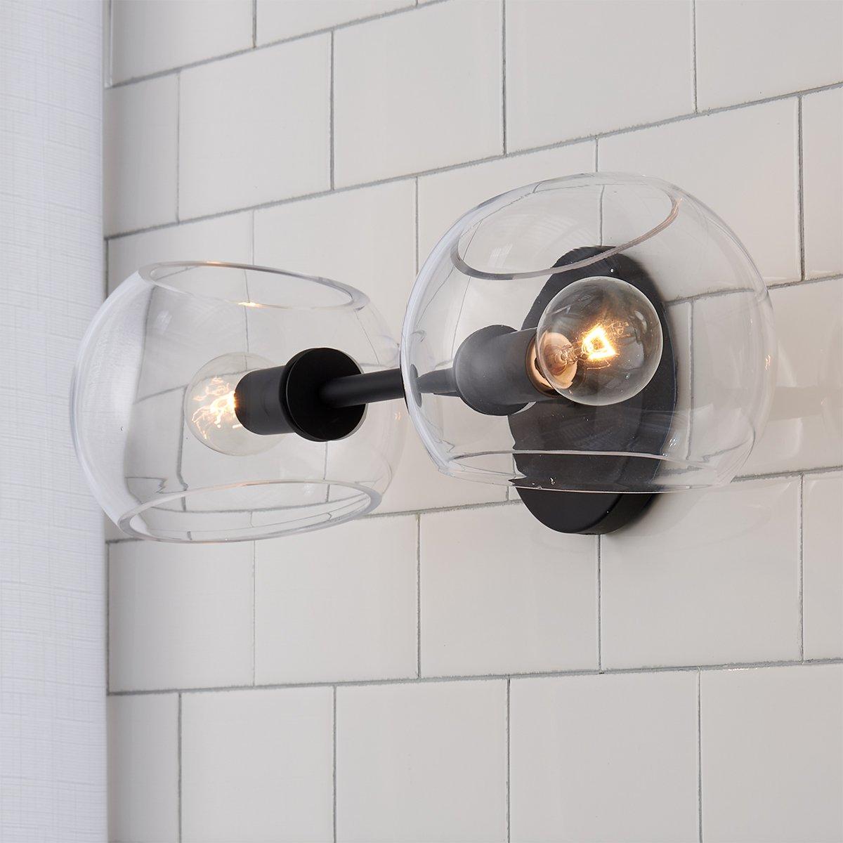 Xaviero Glass Vanity Light - 2 Light - Clear | Shades of Light