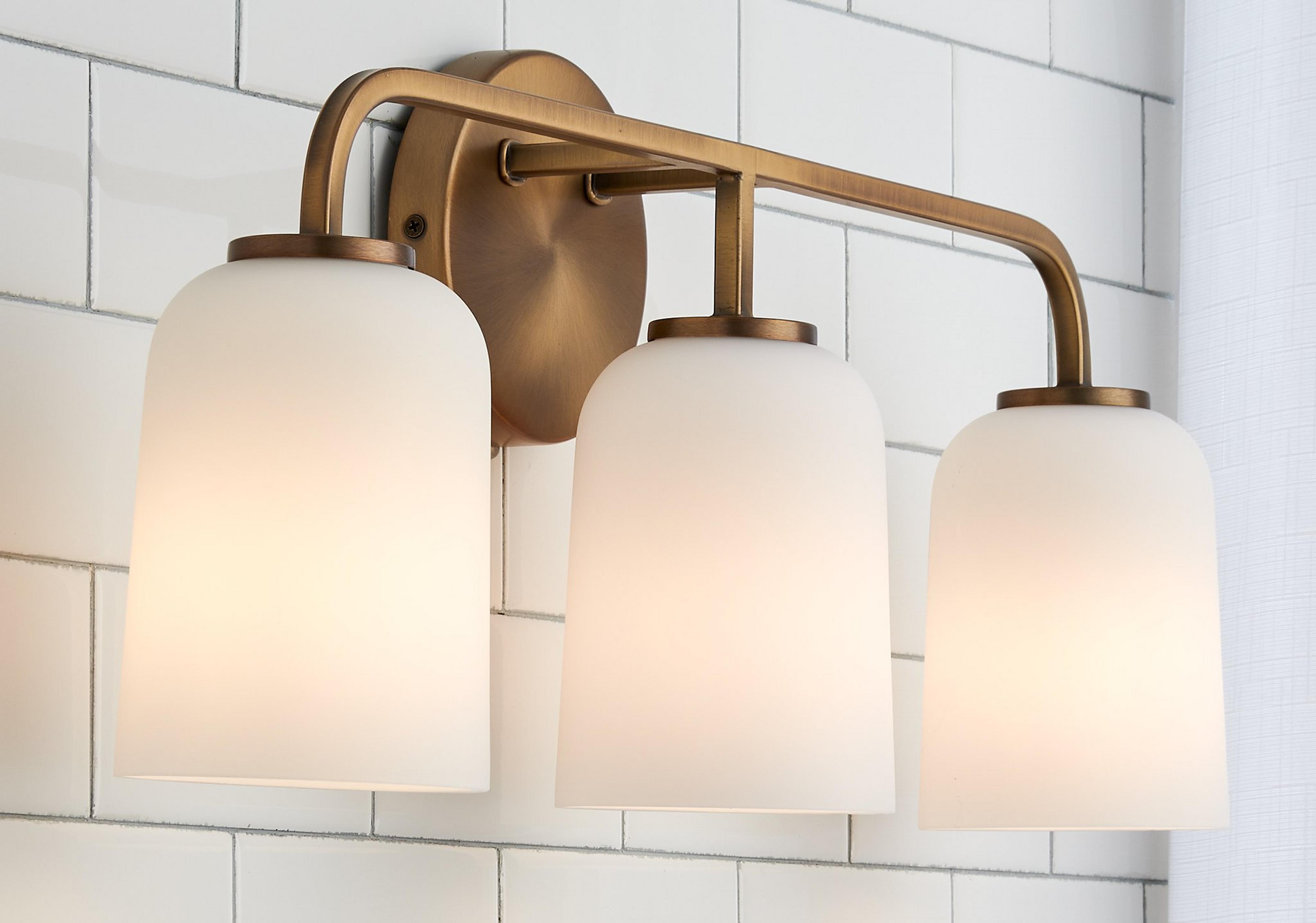 Aged Brass Verlice Vanity Light 
