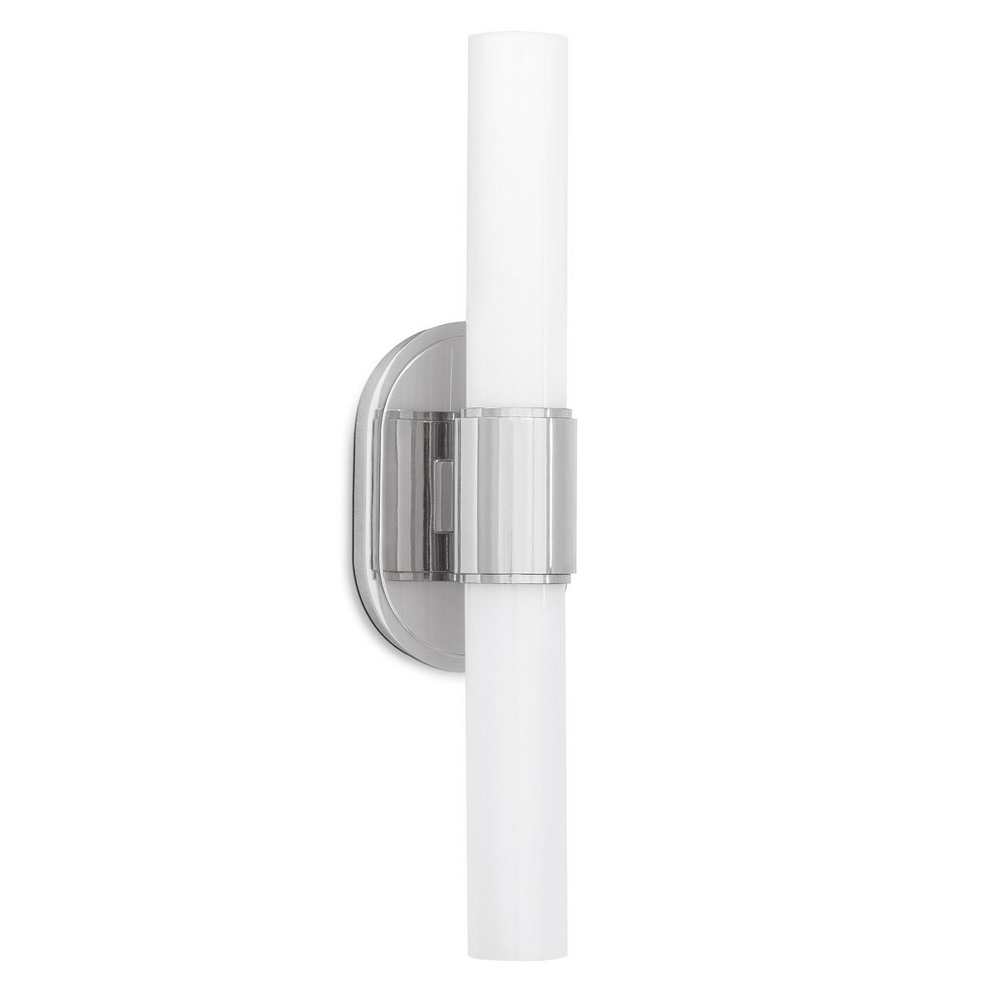 A Vandove Double Sconce with Polished Nickel / Opal Glass  color