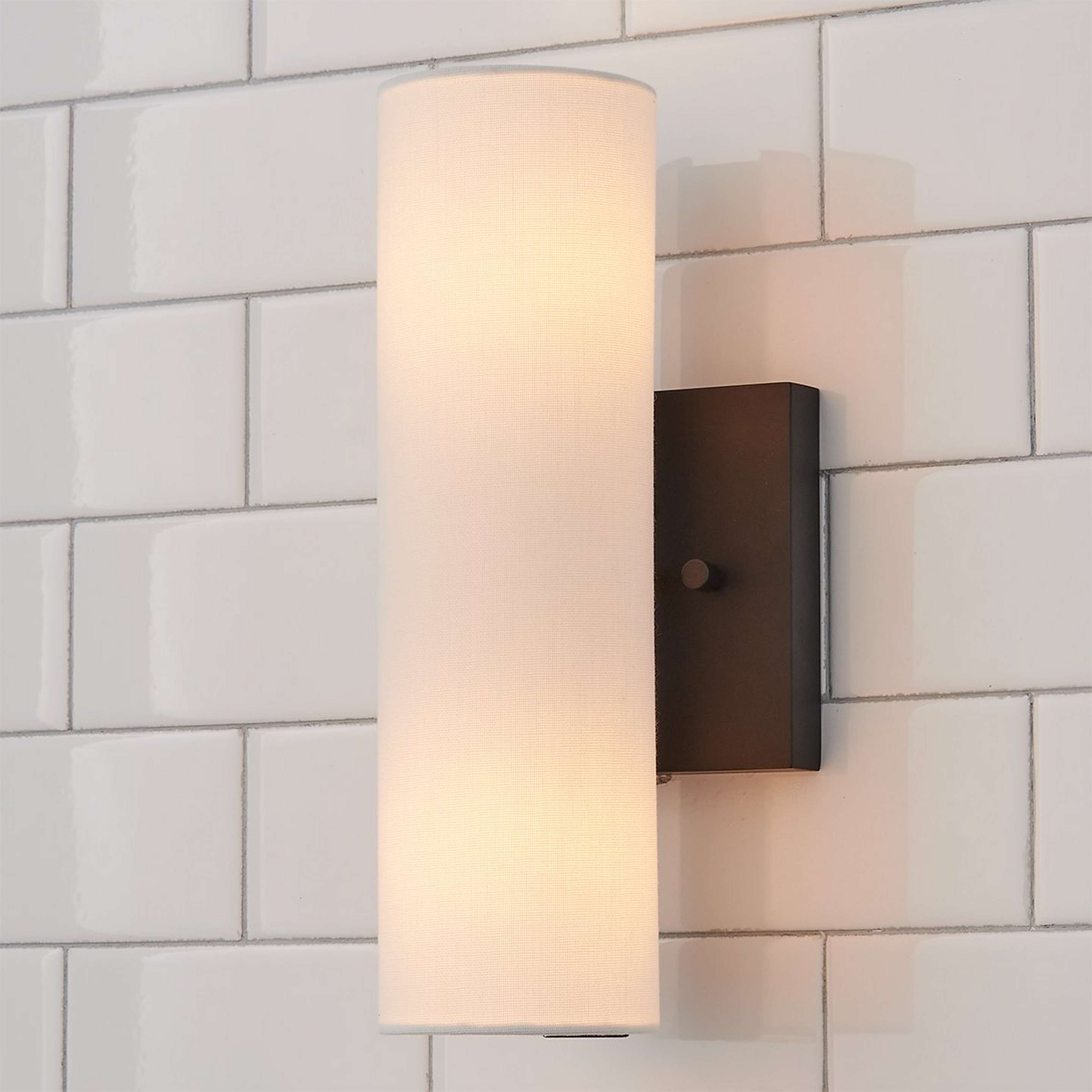 A Benomi  Bath Sconce with Black / White color