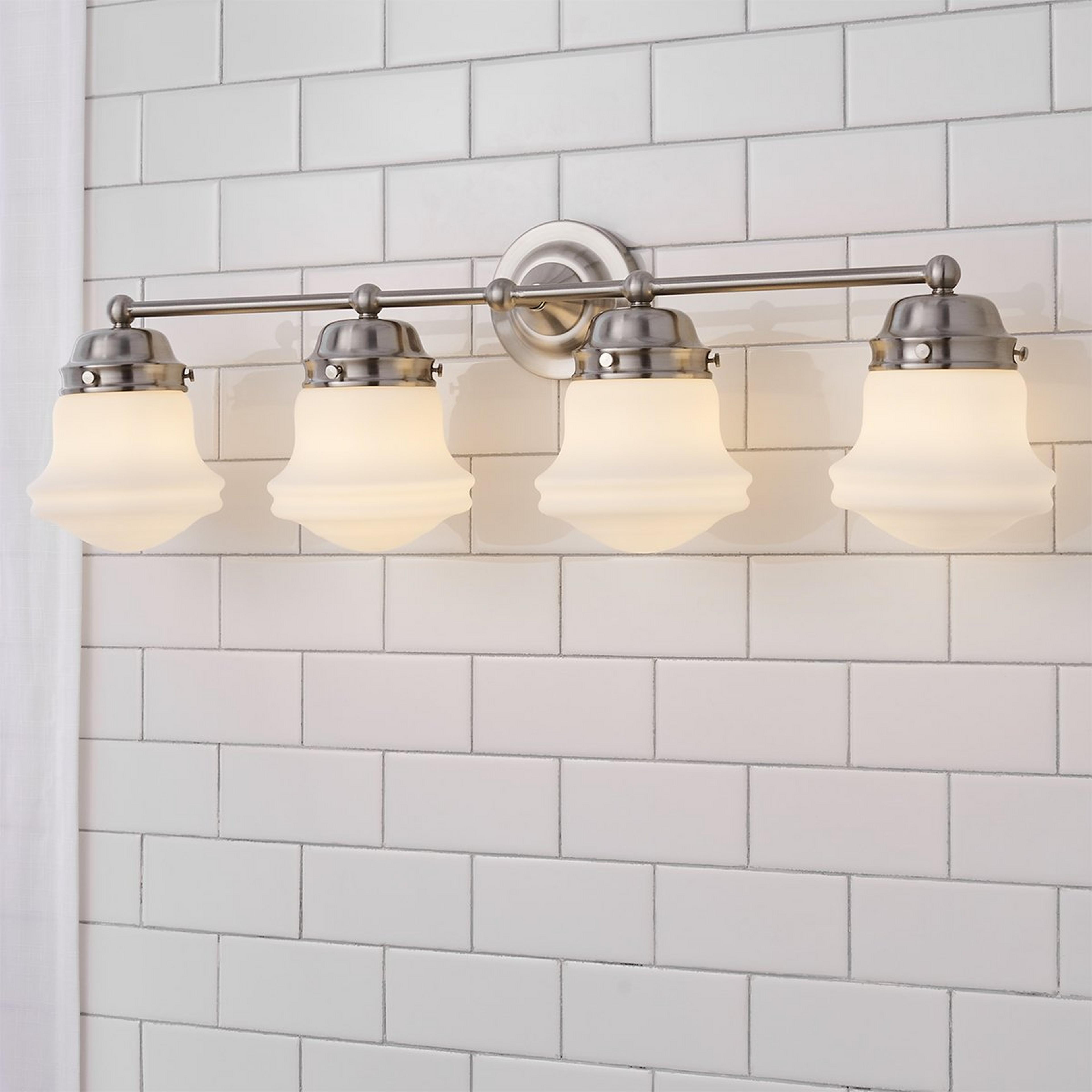 Ethel School Haus Opal Glass Vanity Light - 4 Light