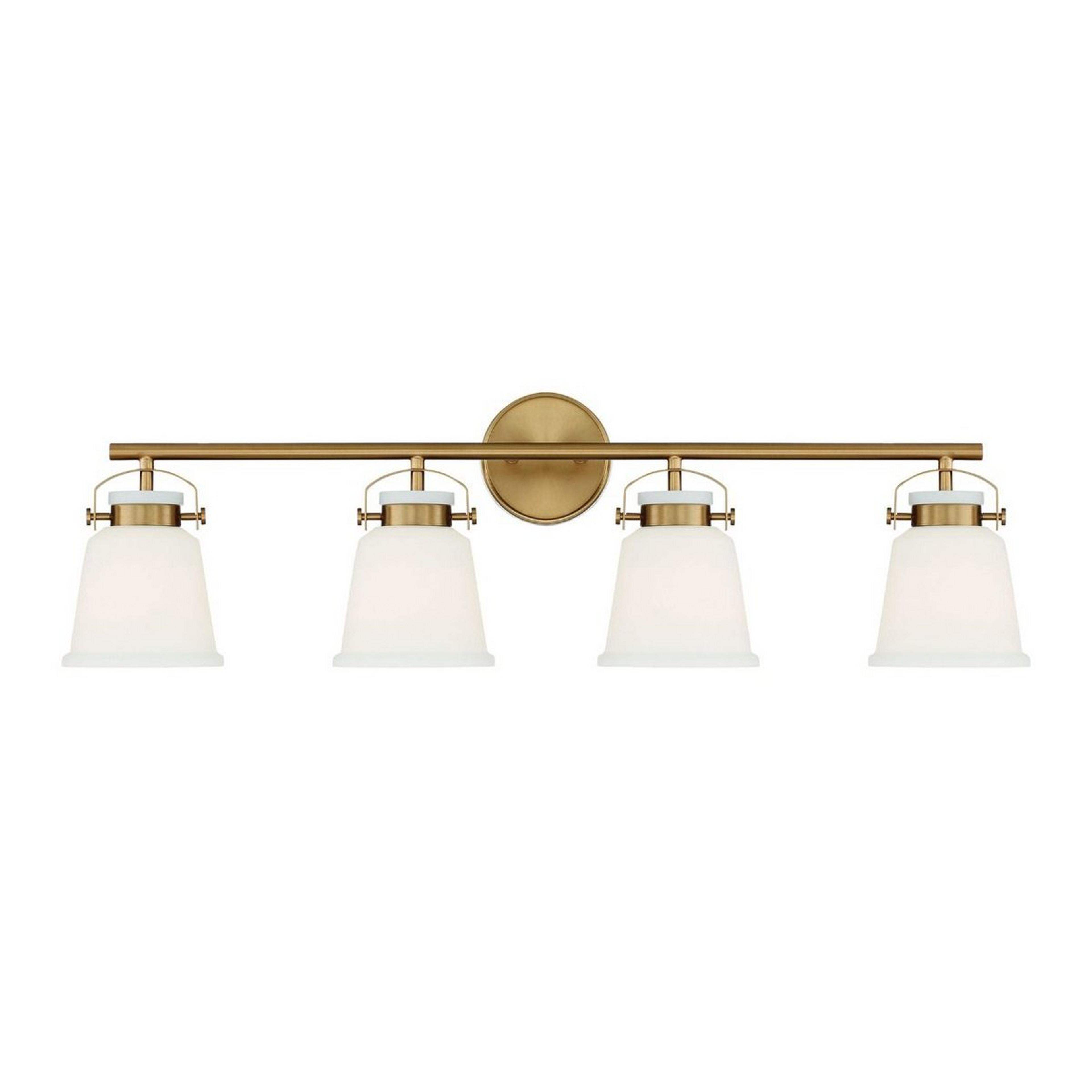 A Andie Vanity Light - 4 Light with Brass / Opal color