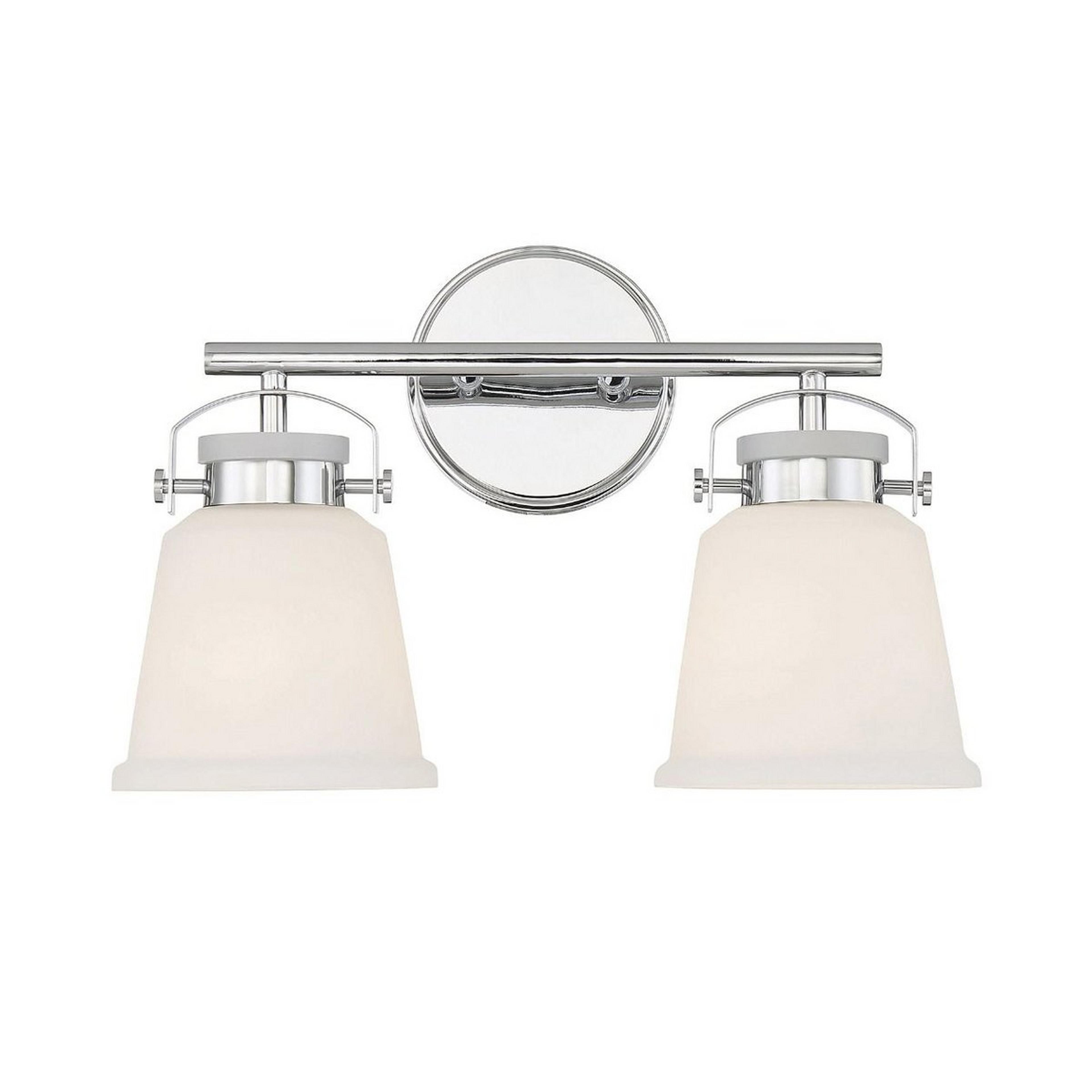 A Andie Vanity Light - 2 light with Chrome / Opal color