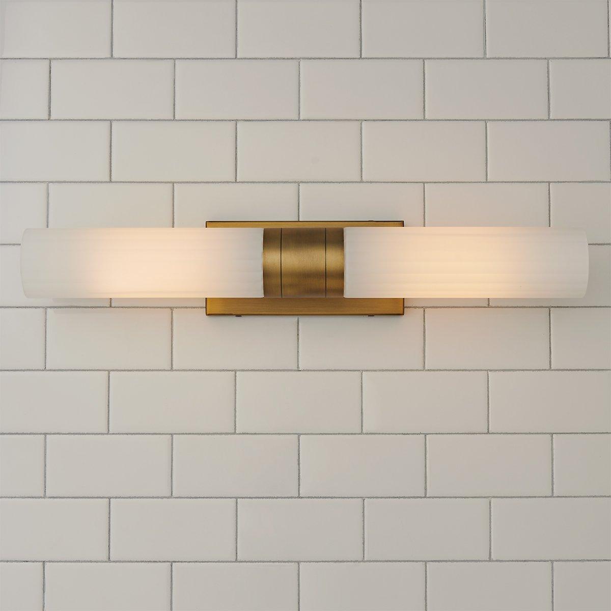 Malika Opal Glass Bath Sconce - 2 Light | Shades of Light