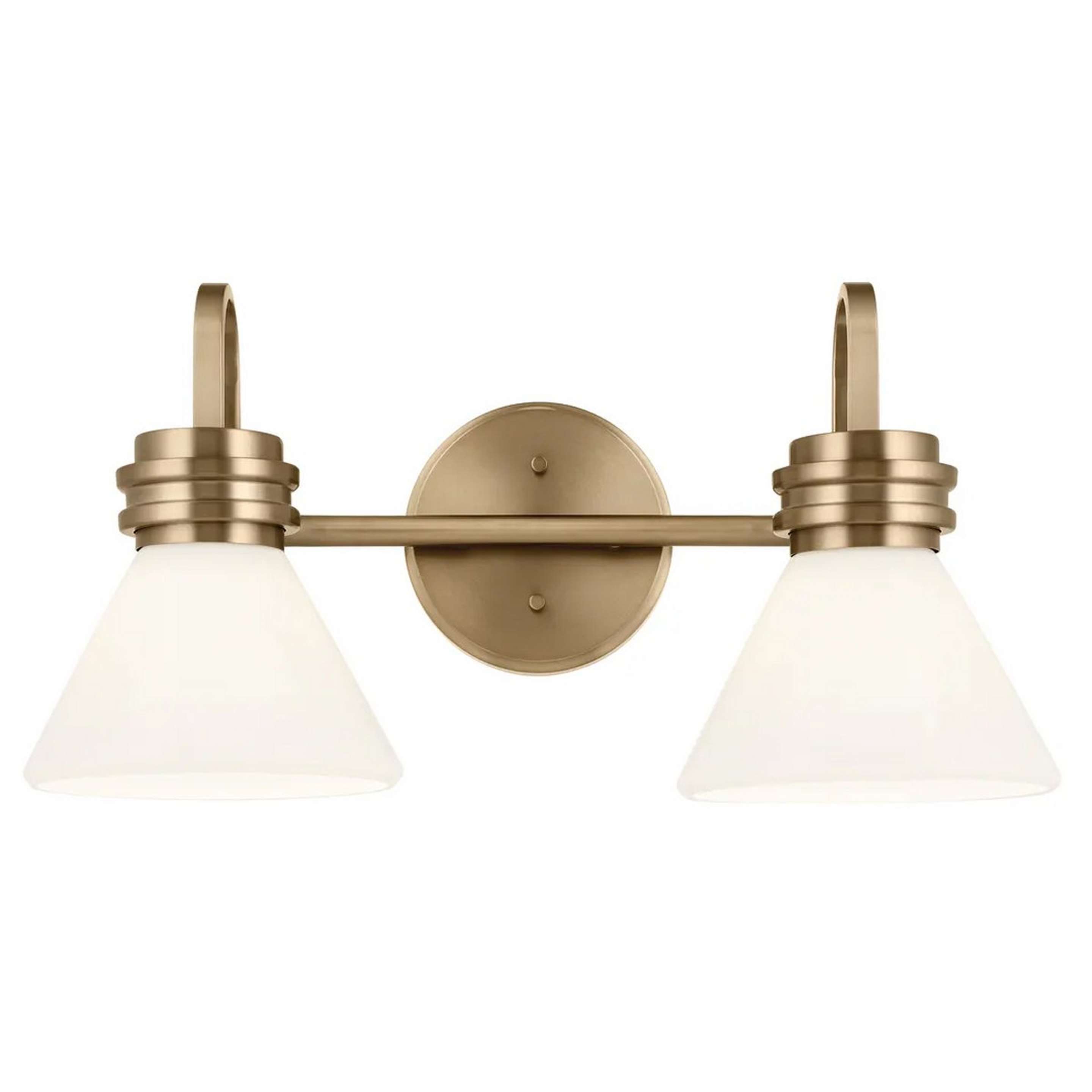 A Fultum Vanity Light - 2 Light with Champagne Bronze / Opal Glass color