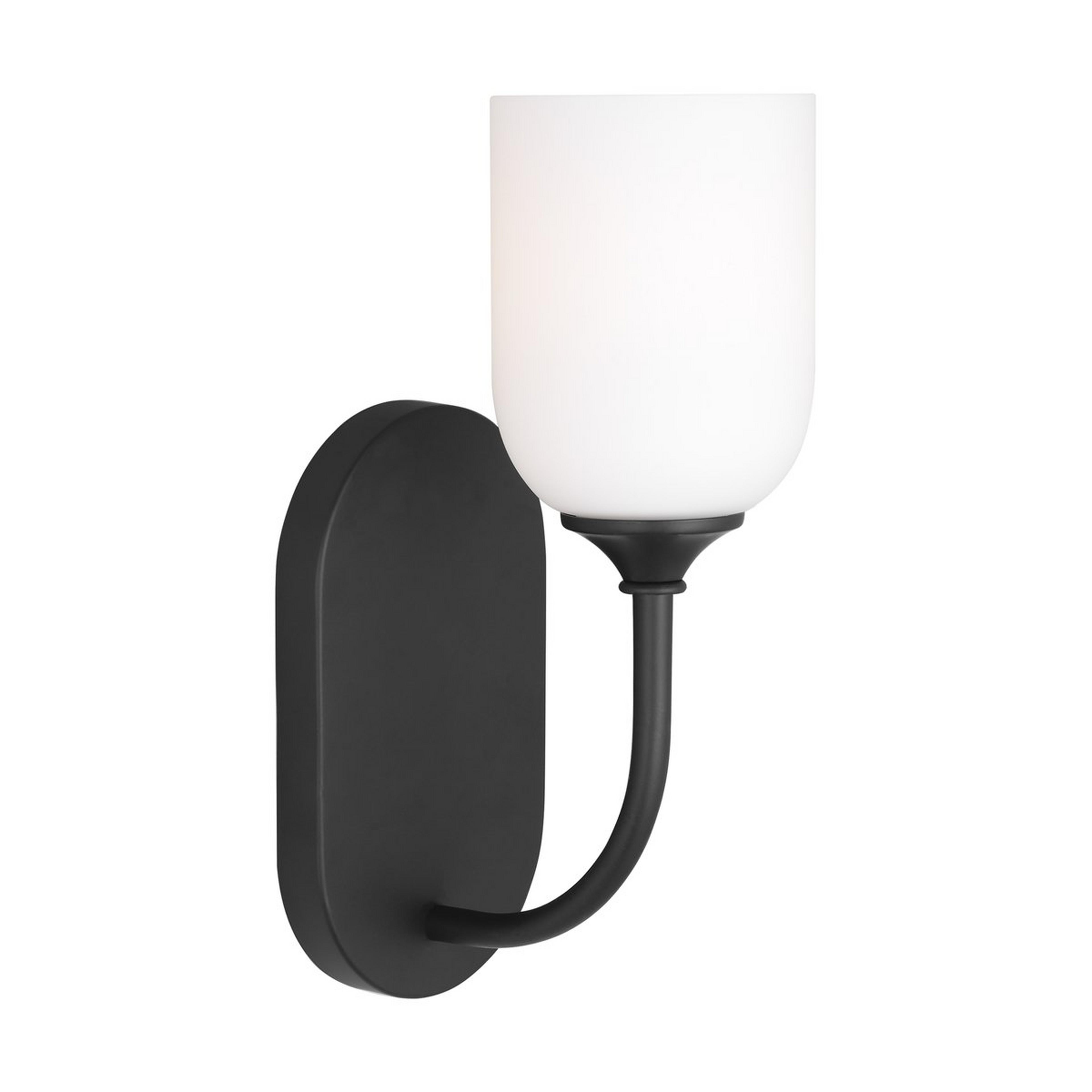 A Upstate Bath Sconce with Black / White Glass color