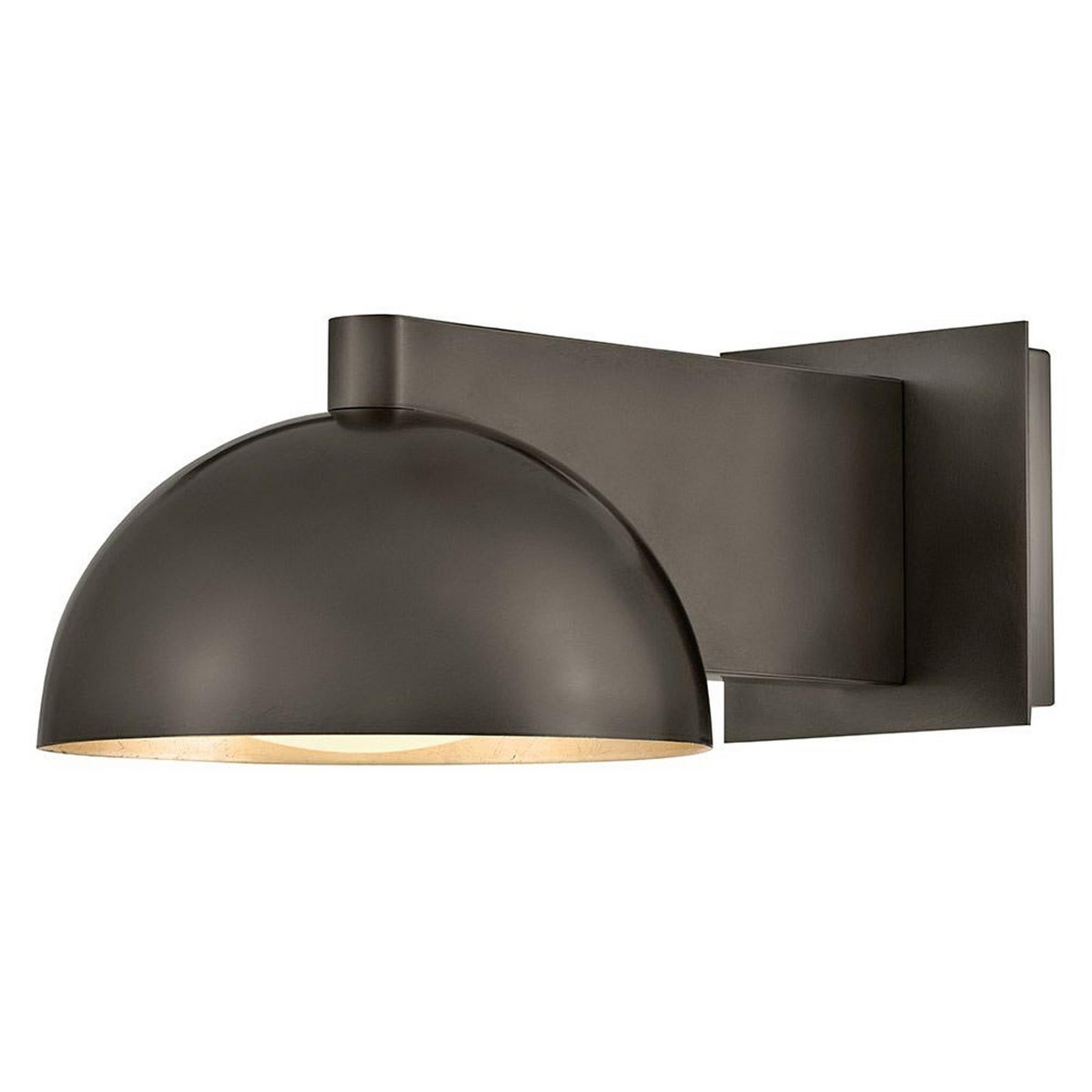 A Ino Bath Sconce with Black Oxide / Gold Leaf / Opal Glass color
