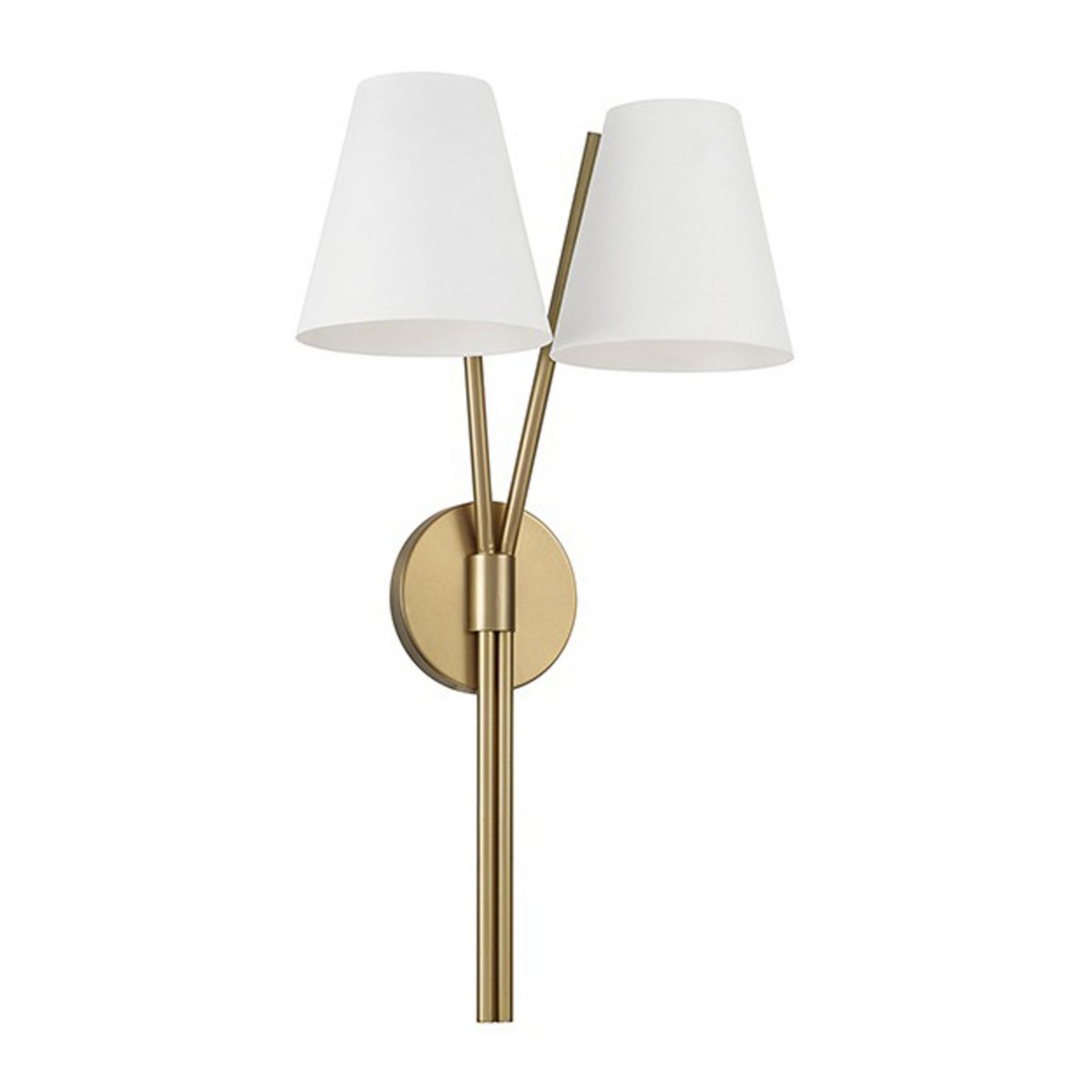 A Yaroslav Sconce - 2 Light with Aged Brass / White color