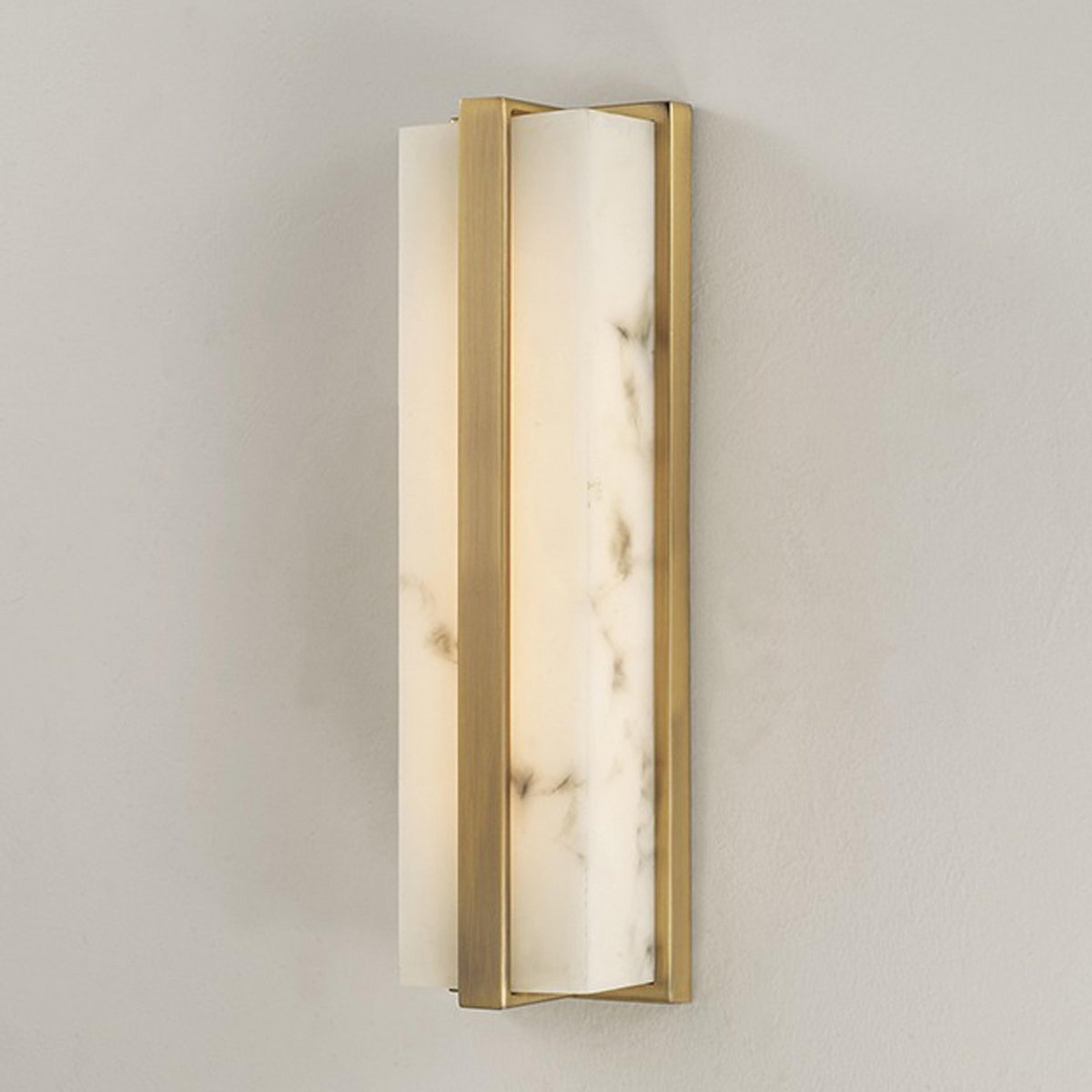 A Aeolis Vanity Light - Small with Brass / Alabaster color