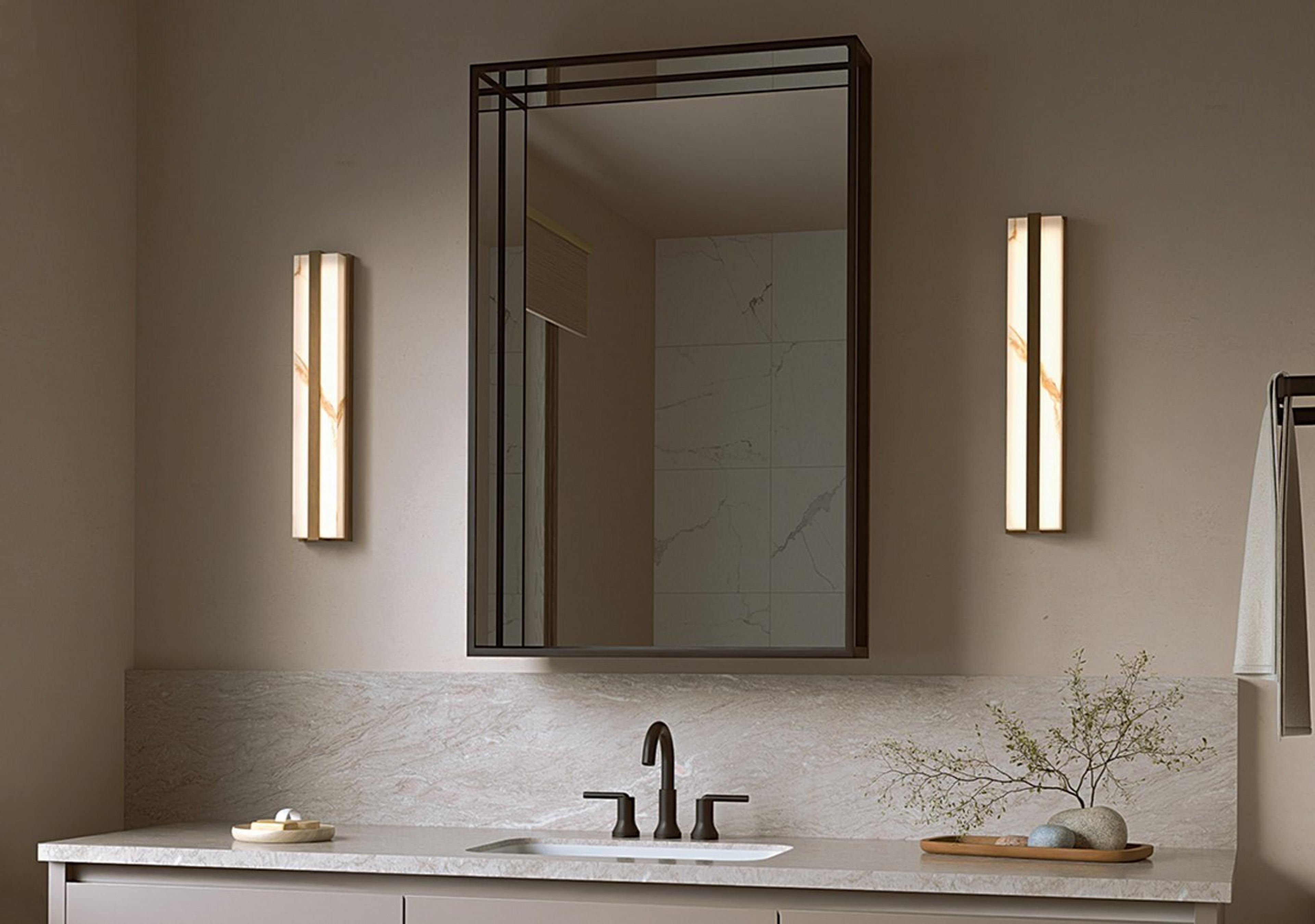 Brass and Alabaster Aeolis Vanity Lights