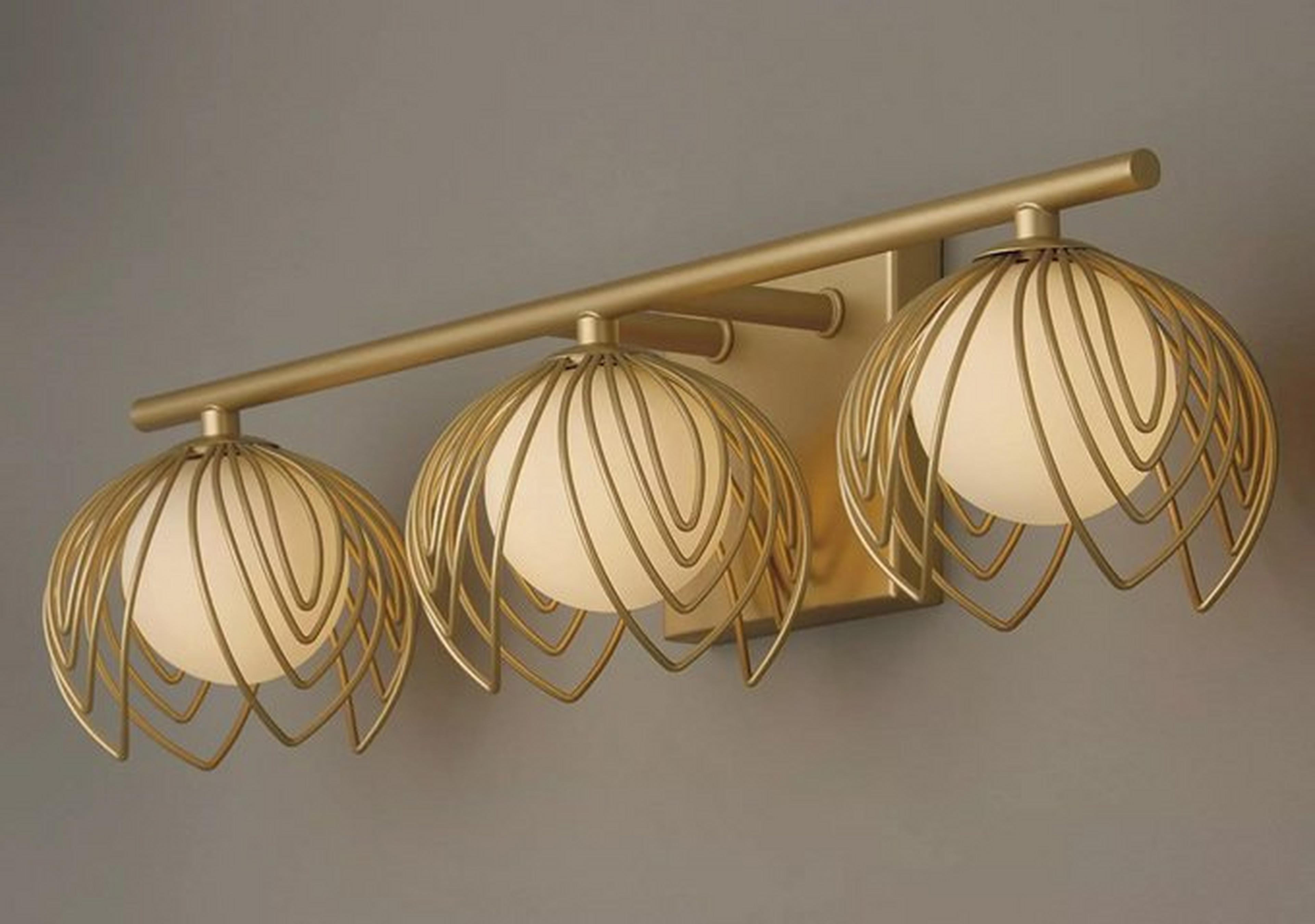 Satin Brass Anika Vanity Light