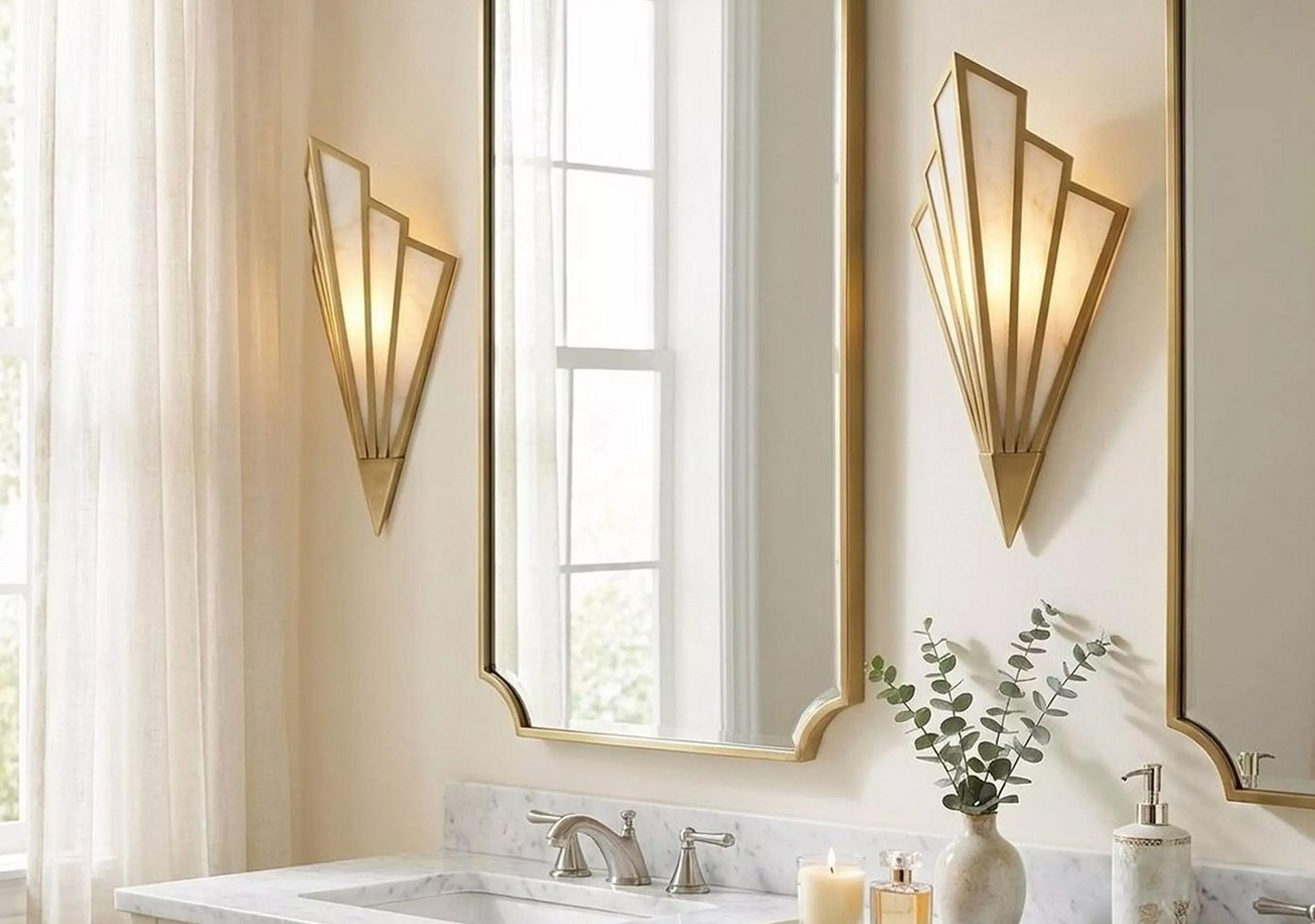 Warm Brass Lumiere LED Bath Sconce