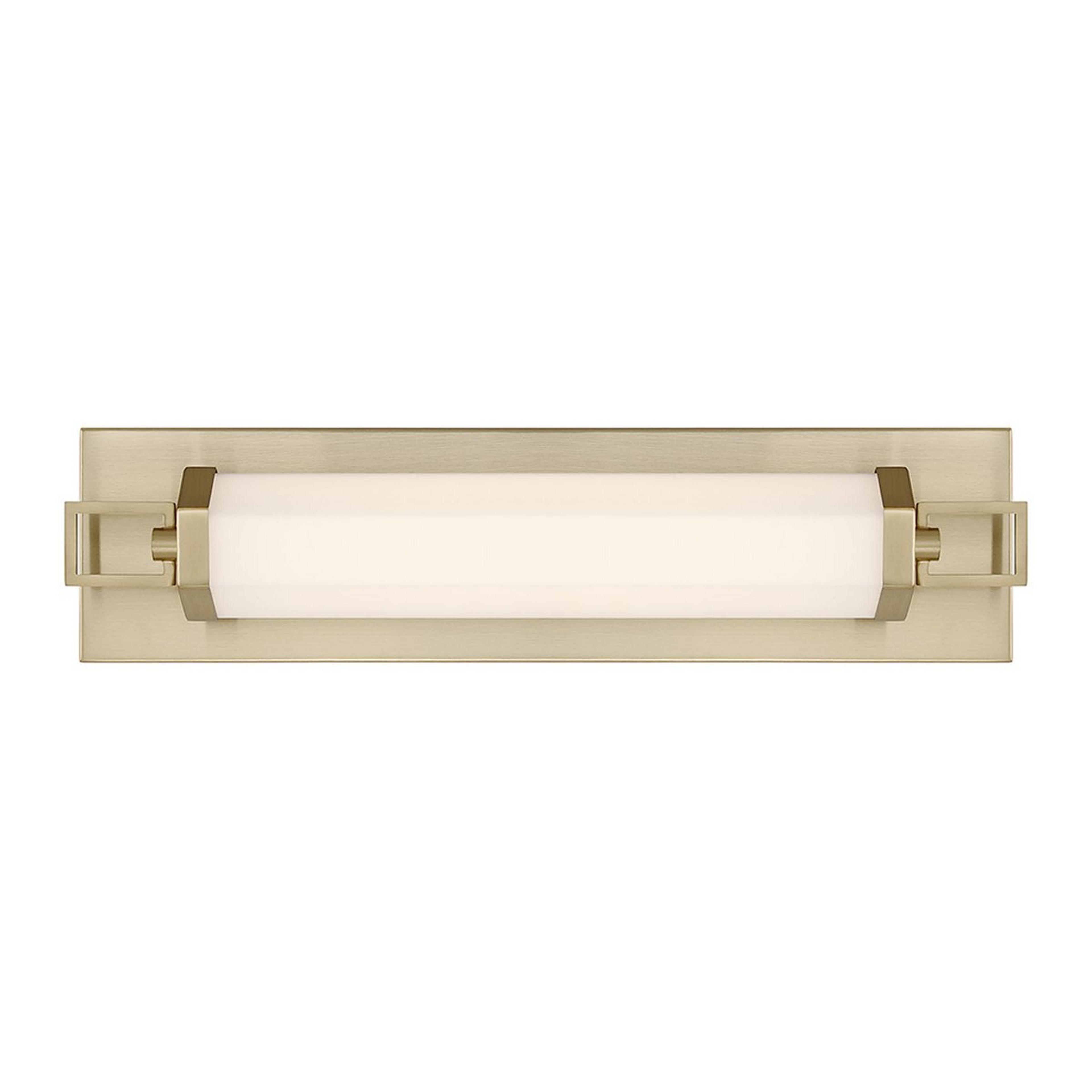 A Tarrant LED Vanity Light - Small with Brass / Opal Glass color