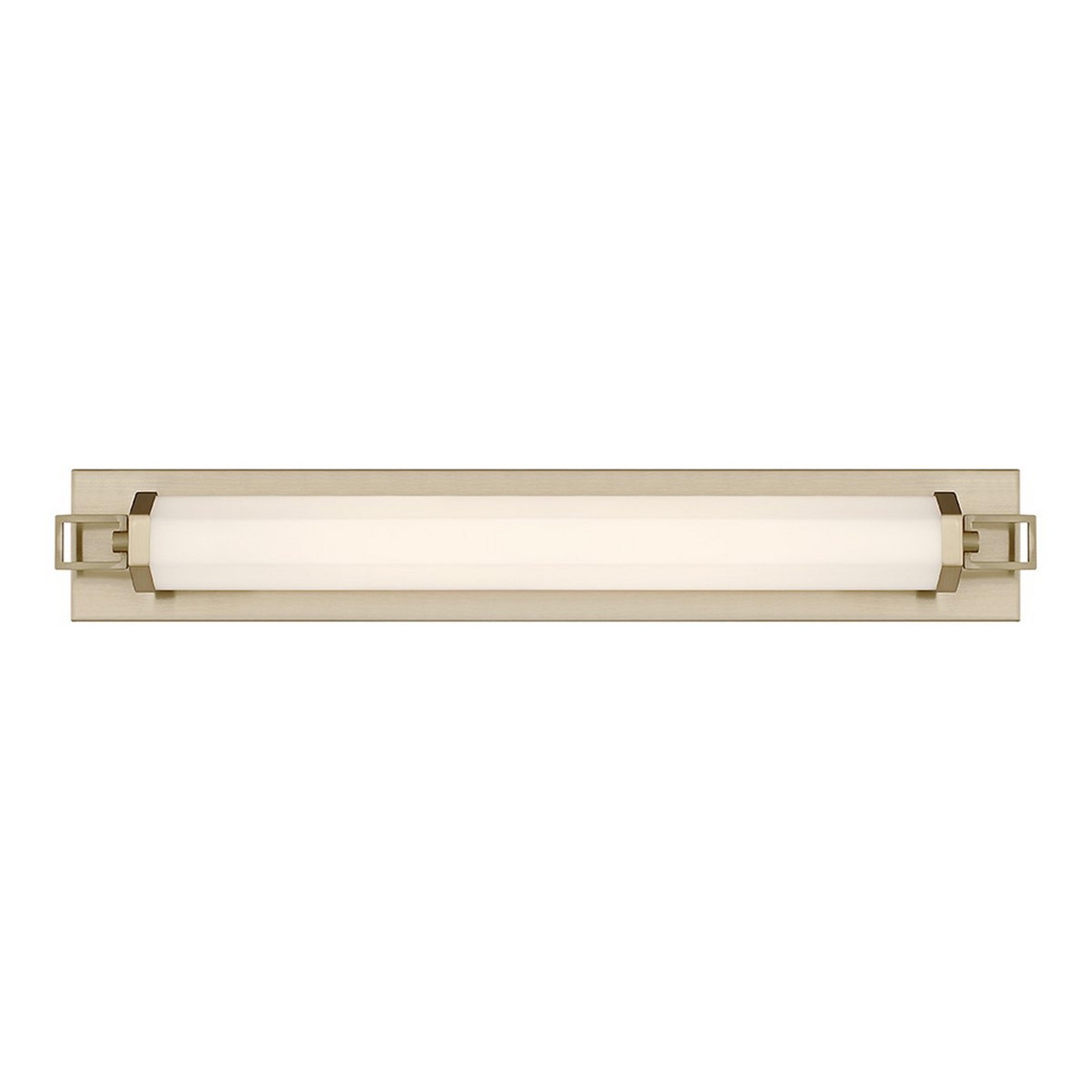 A Tarrant LED Vanity Light - Large with Brass / Opal Glass color