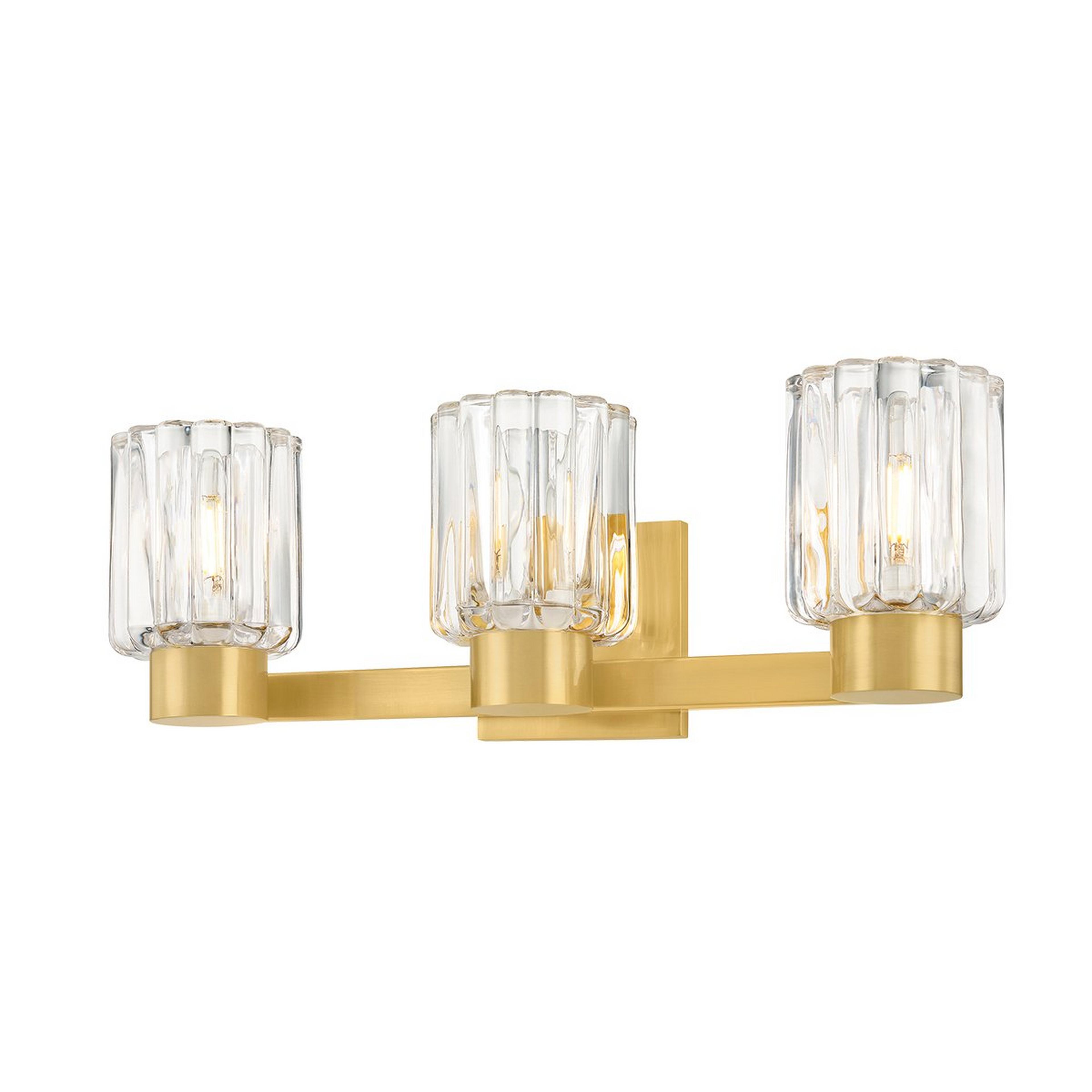 A Cristelle Vanity Light with Brass color