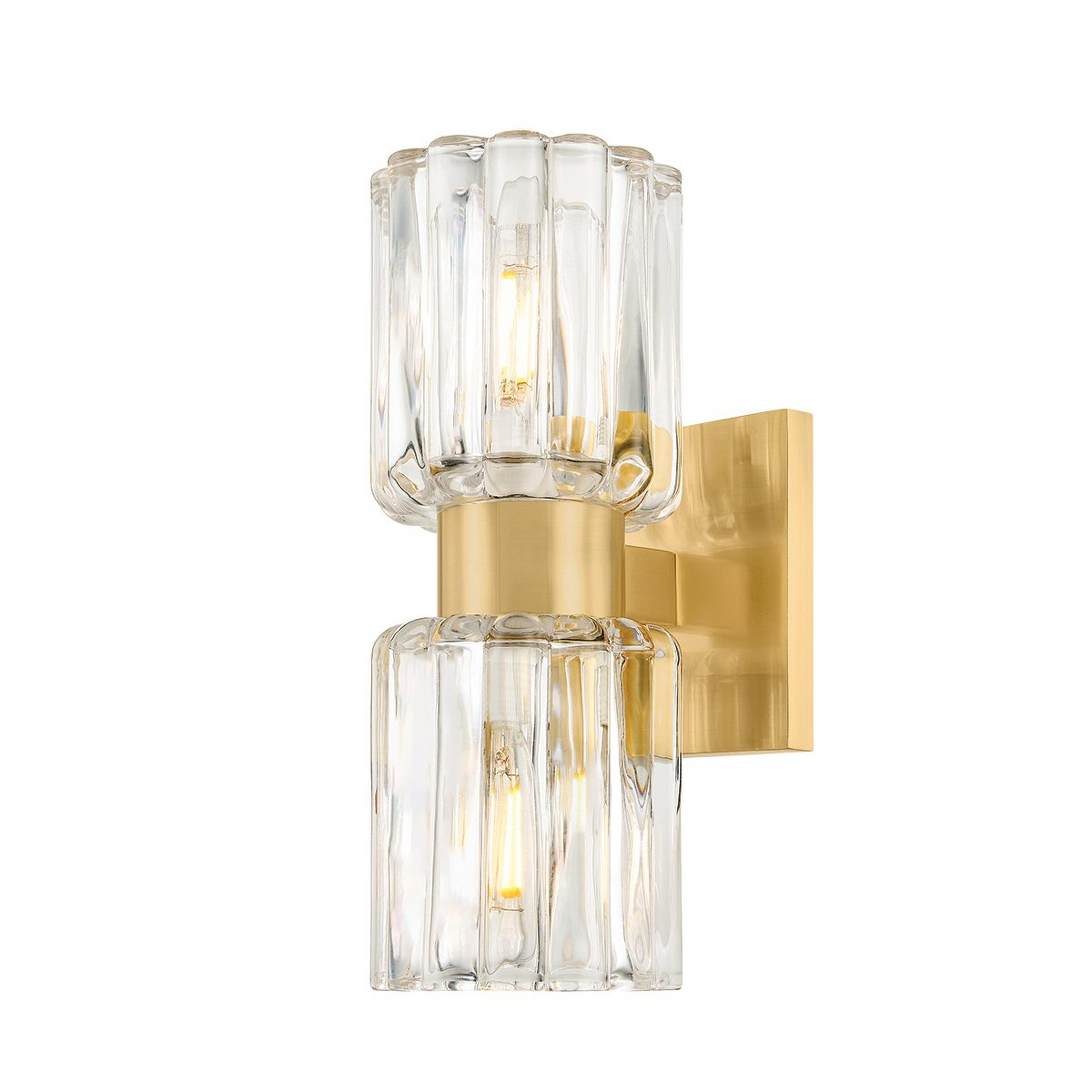A Cristelle Bath Sconce - 2 Light with Brass color