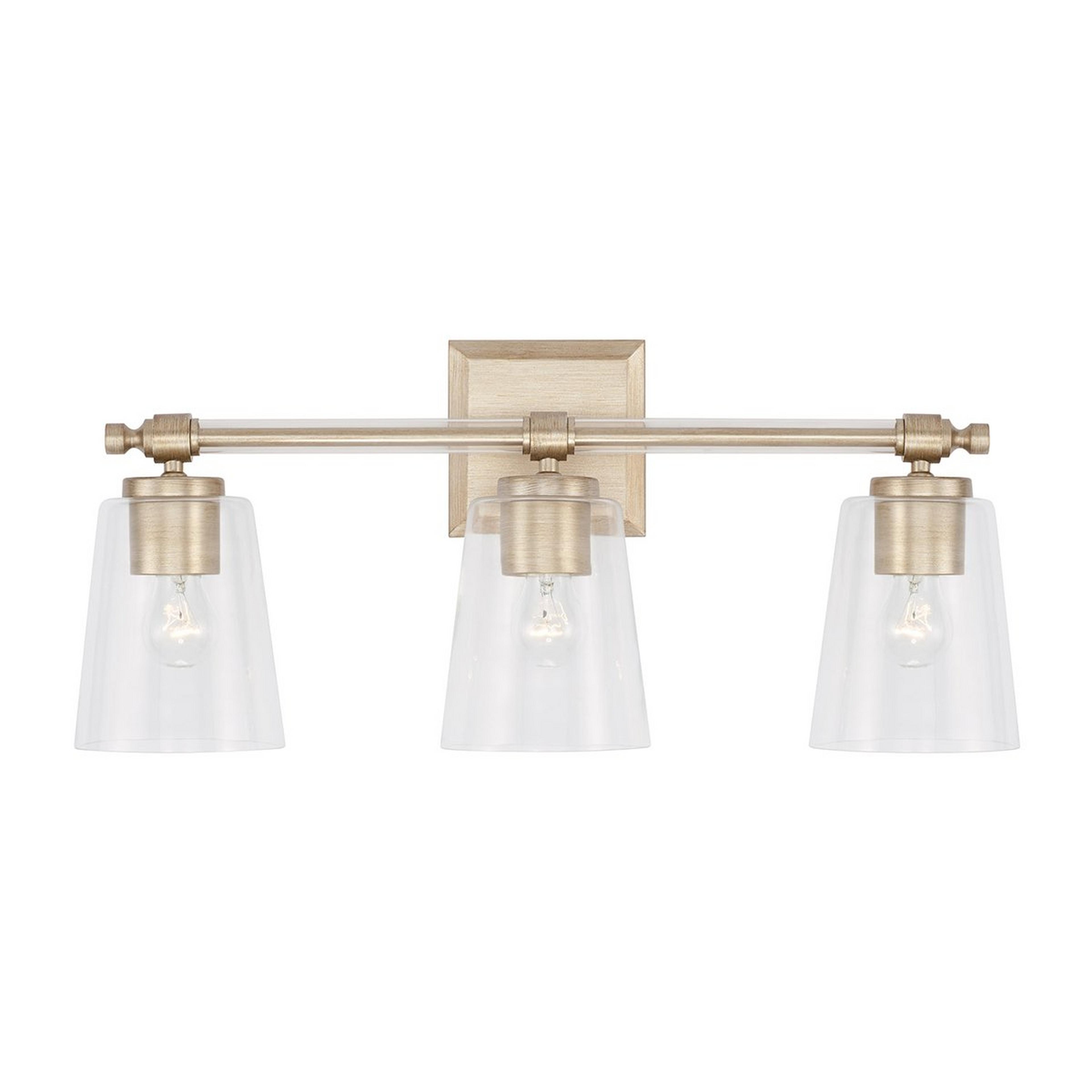 A Annabelle Vanity Light - 3 Light with Brushed Champagne color