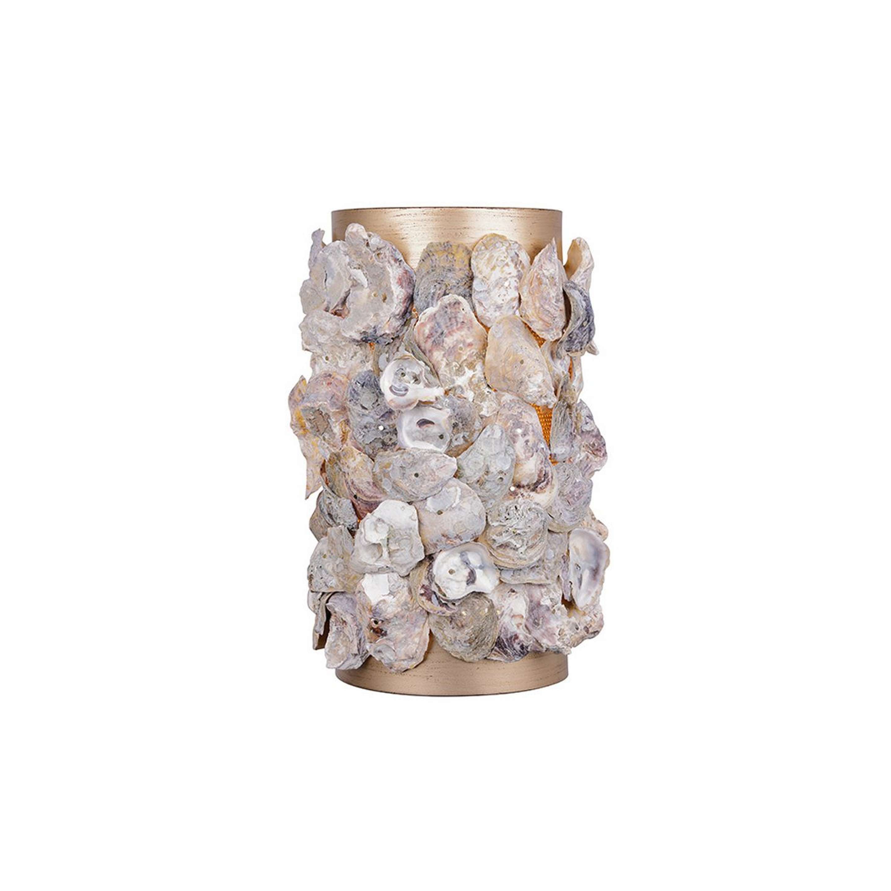 A Ostrea Sconce with Brushed Gold / Oyster Shells color