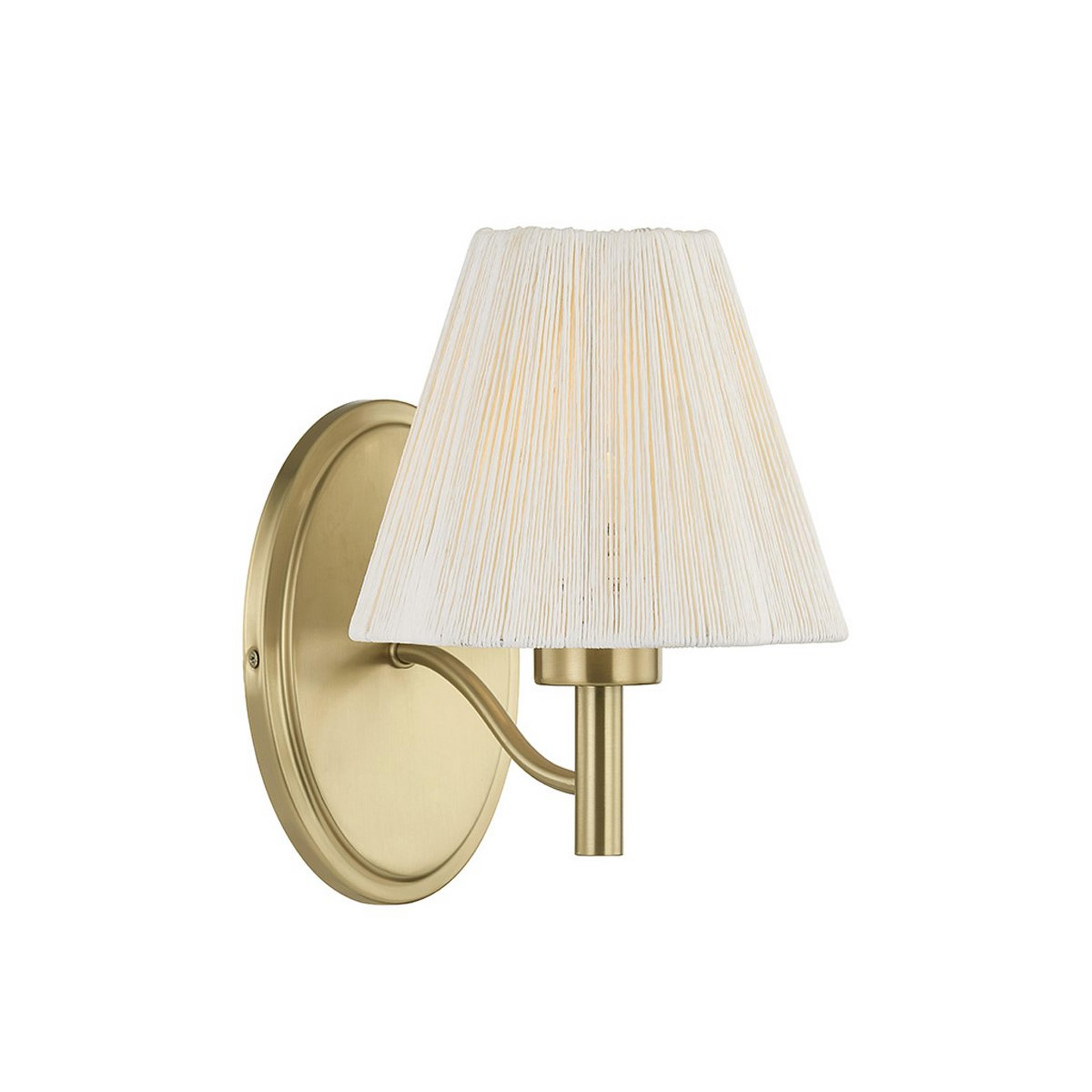 A Henrietta Bath Sconce with Brass / White Rope color