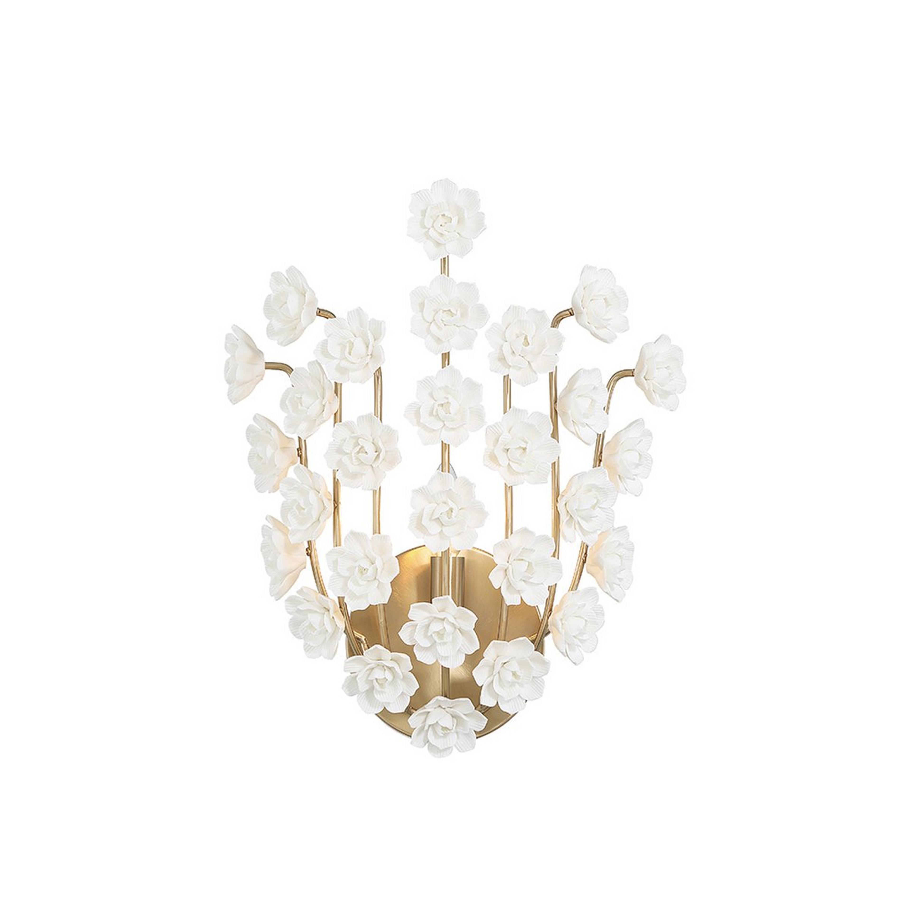 A Selvatiche Sconce with Brass / White Ceramic color