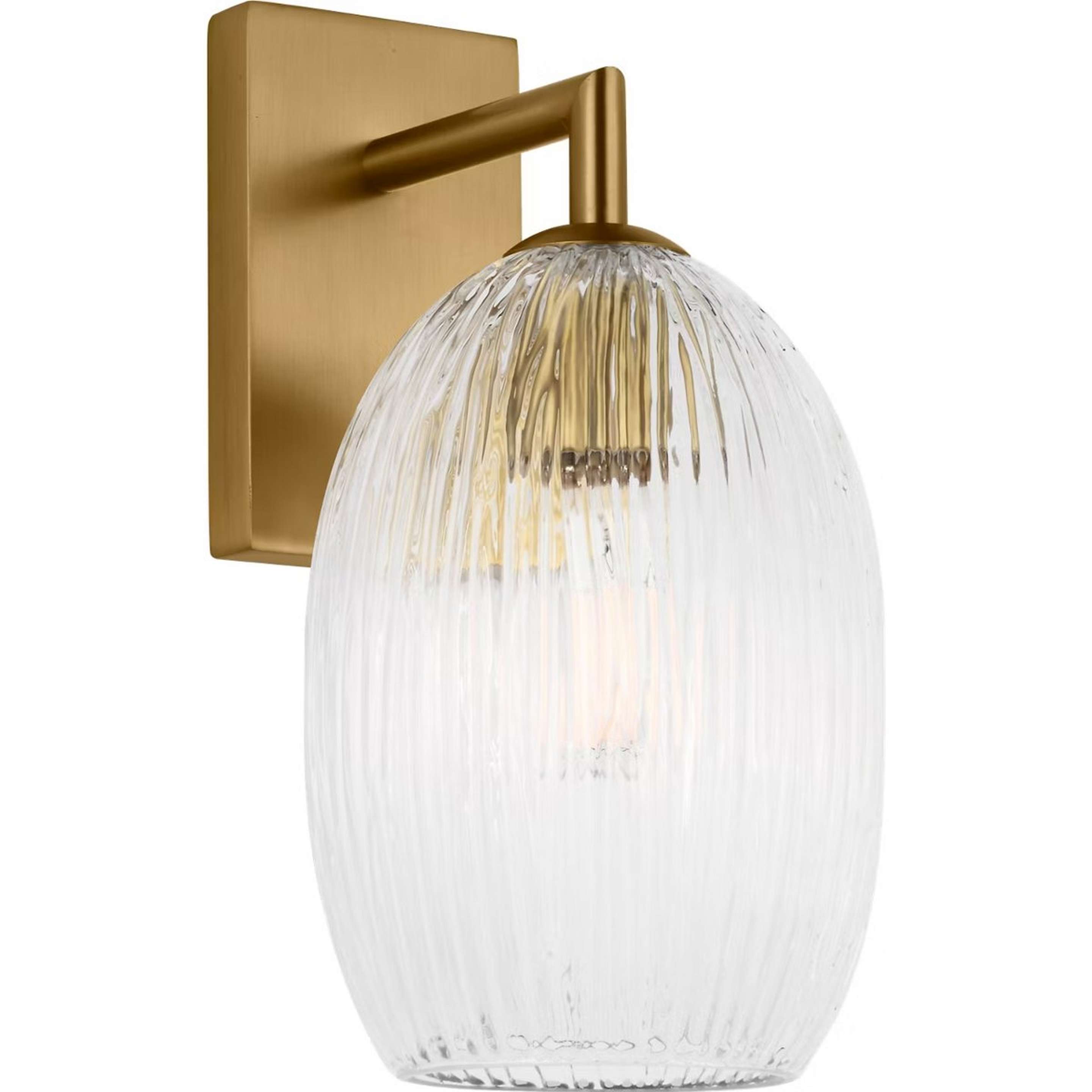 A Cillian Bath Sconce with Brass / Reeded Glass color