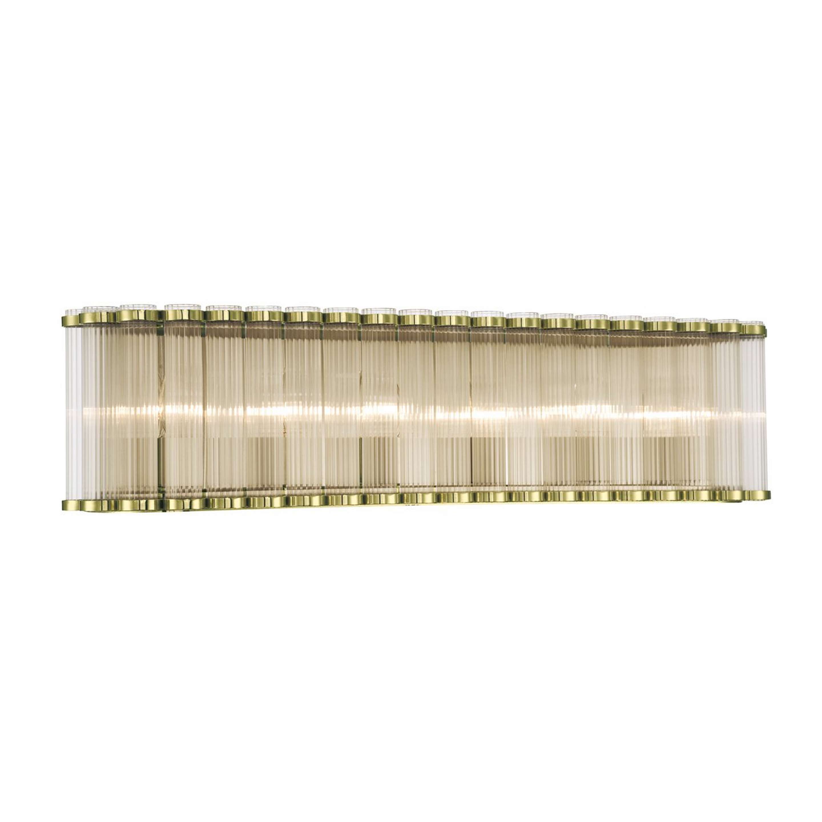 A Encomia Vanity Light - Large with Gold / Clear Glass color