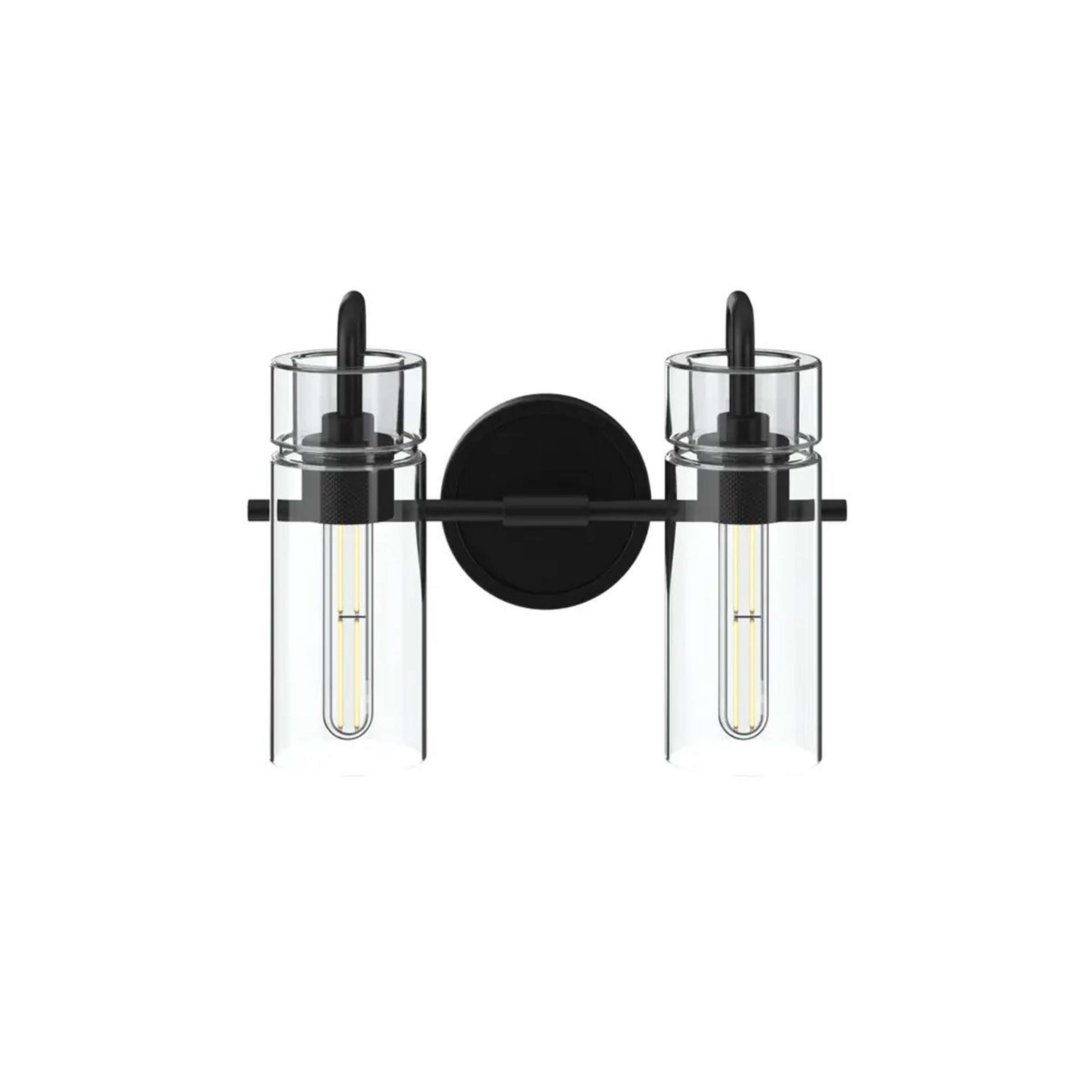 A Rosalie Bath Sconce - 2 Light with Black color