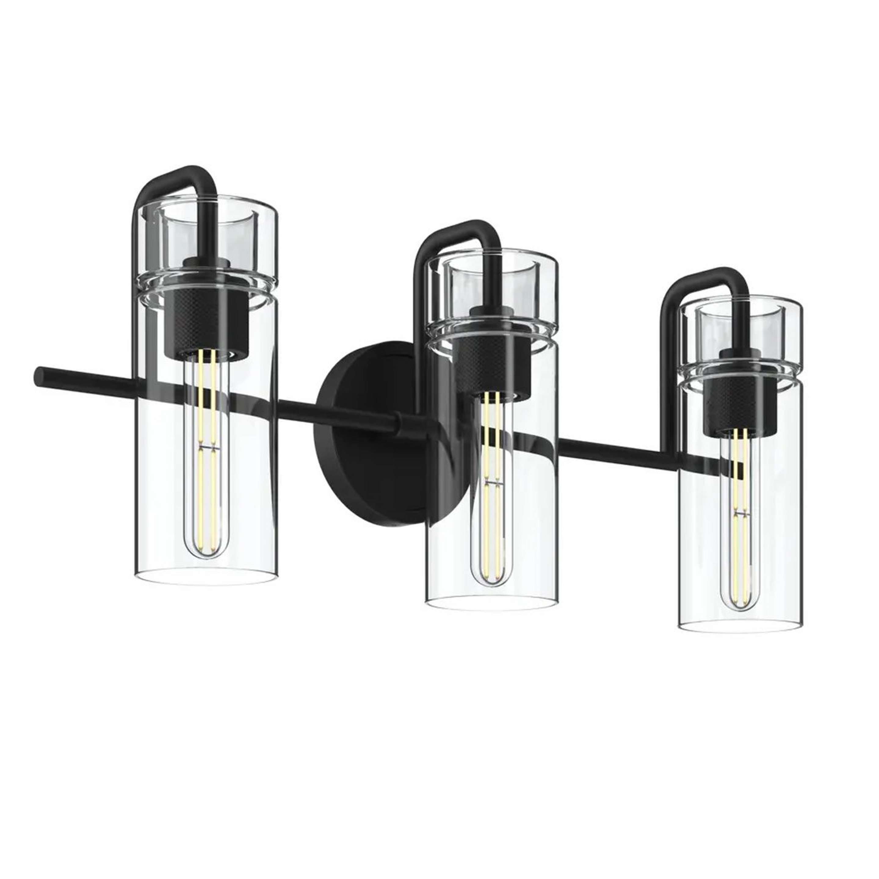 A Rosalie Bath Sconce - 3 Light with Black color