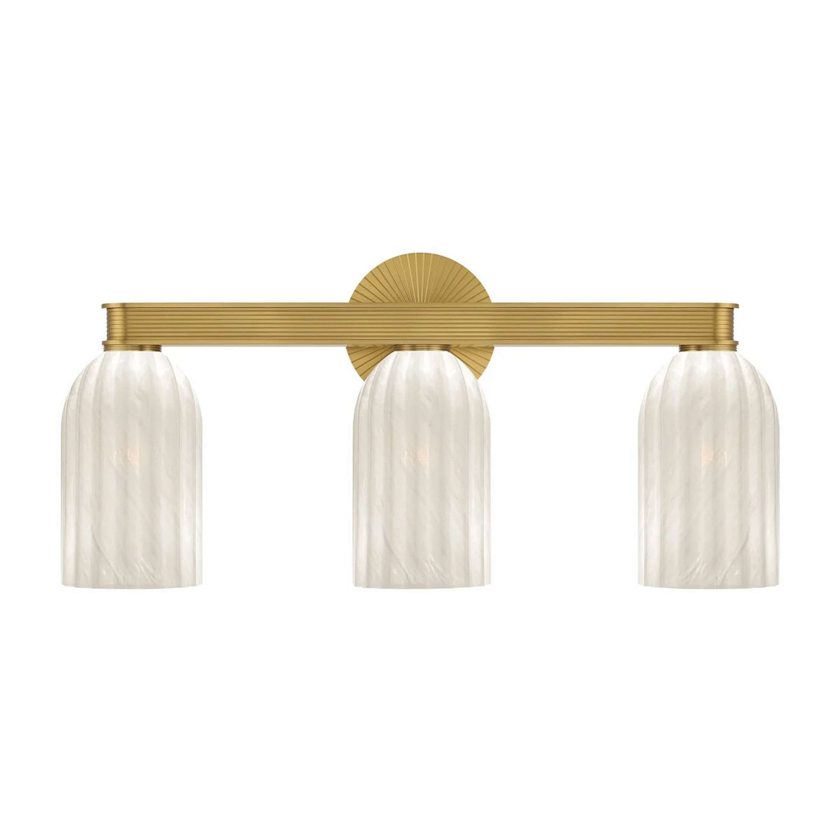A Drewsey Opal Glass Vanity Light - 3 Light with undefined color