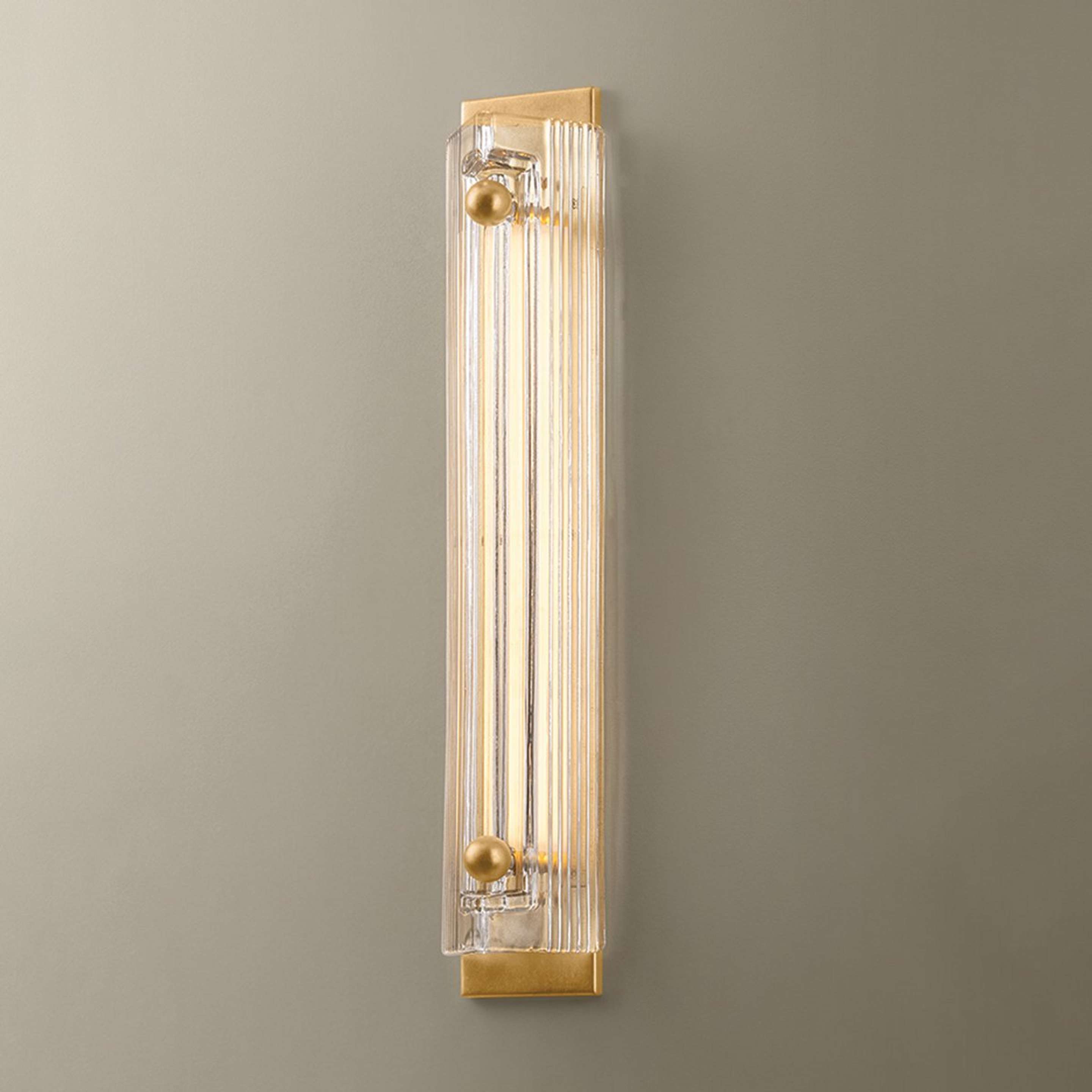 A Aperitif LED Sconce with Gold Leaf / Clear Glass color