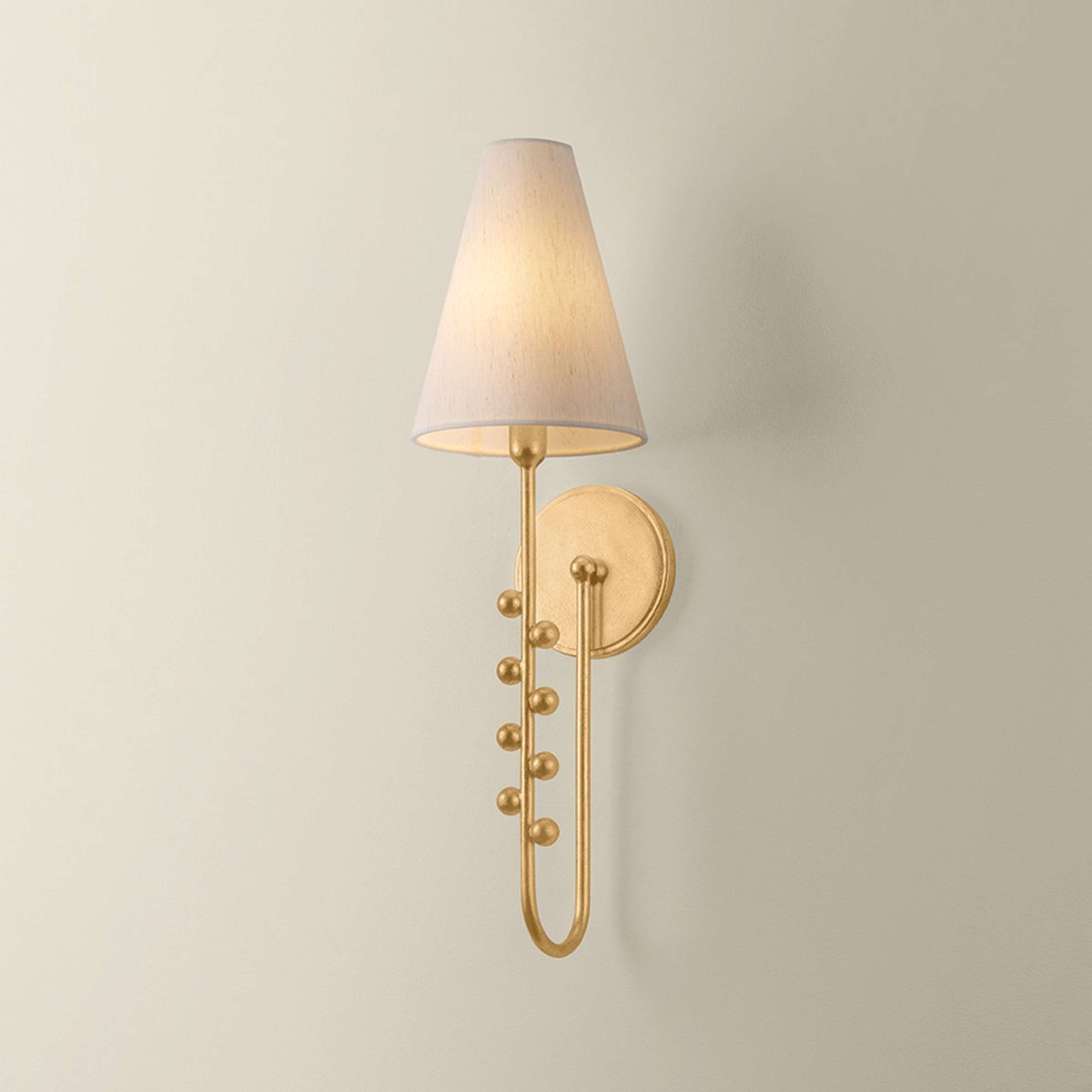 A Salt Lake Sconce with Gold Leaf / Silk color