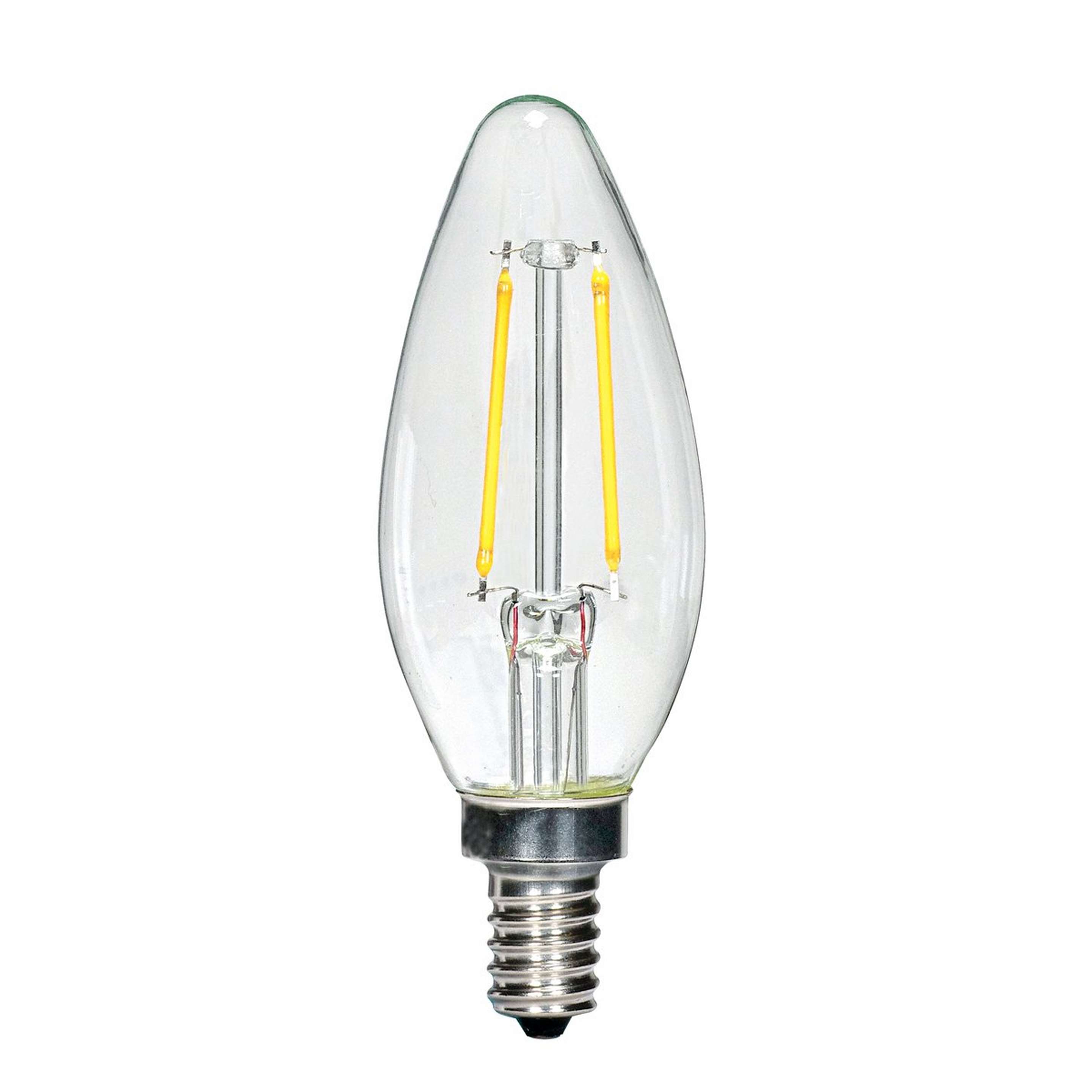 A 3 Watt Torpedo Candelabra Base LED Bulb - Clear with Clear color
