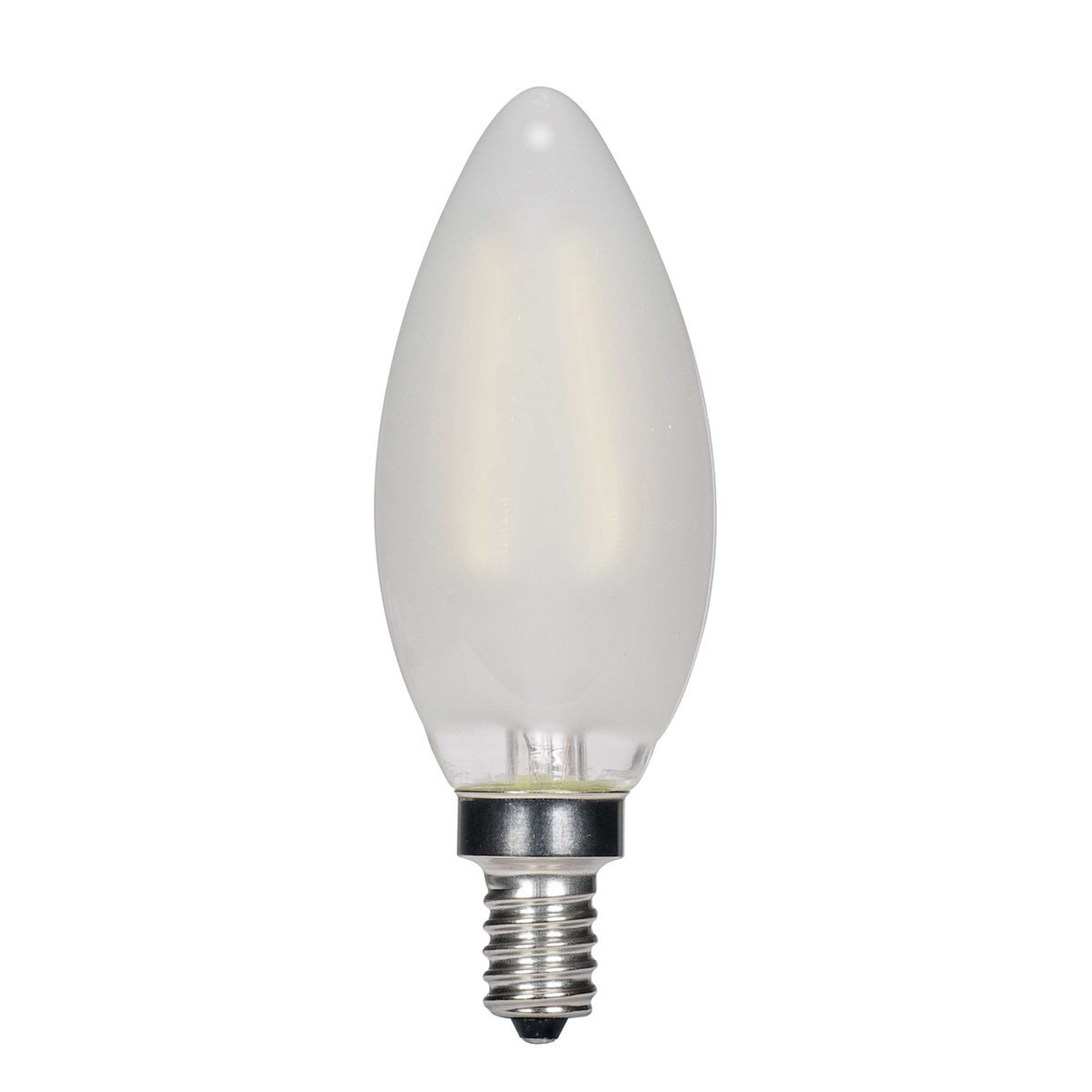 A 4 Watt Torpedo Candelabra Base LED Bulb - Frosted with undefined color