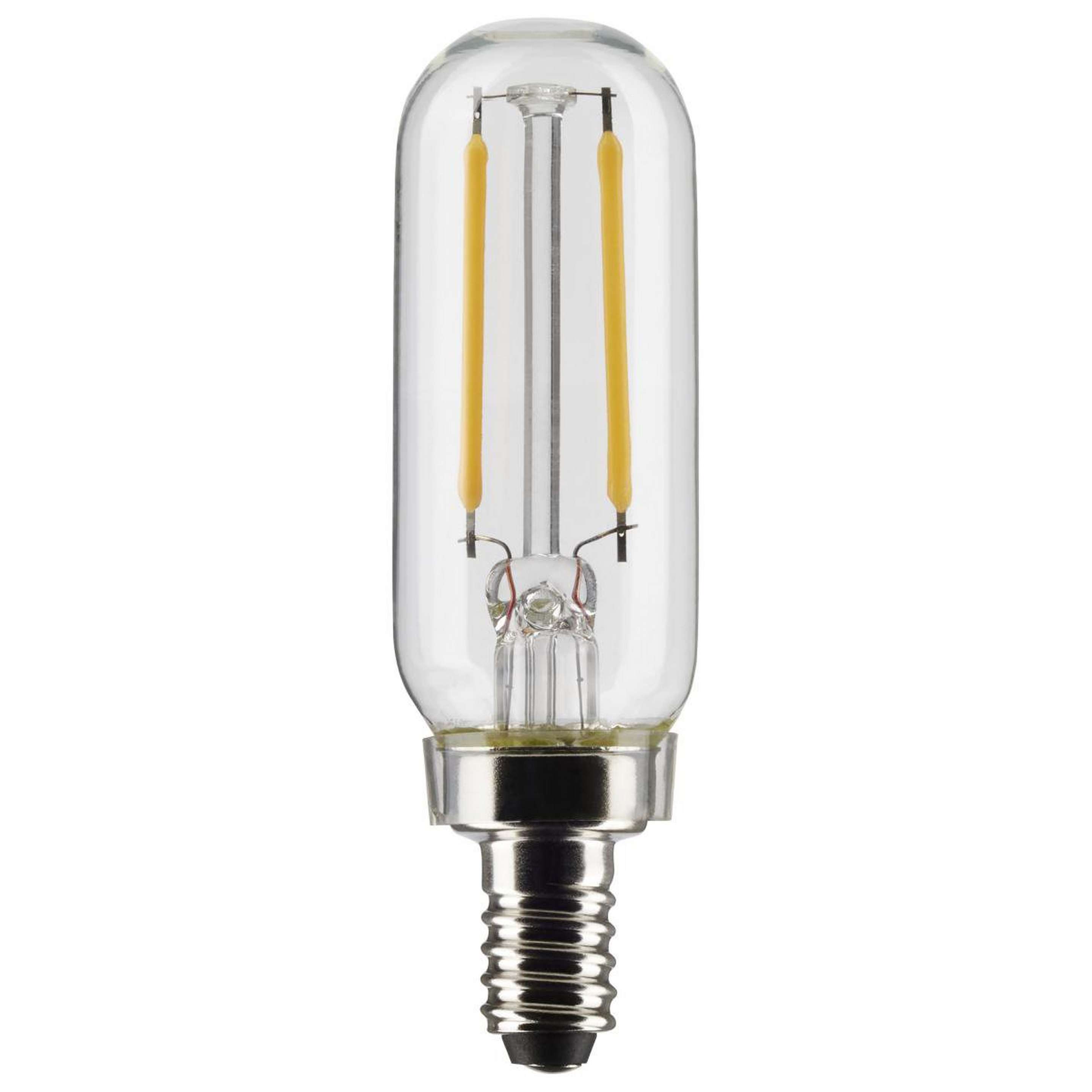A 2.8 Watt T6 Filament Candelabra Base LED Bulb - Clear with undefined color