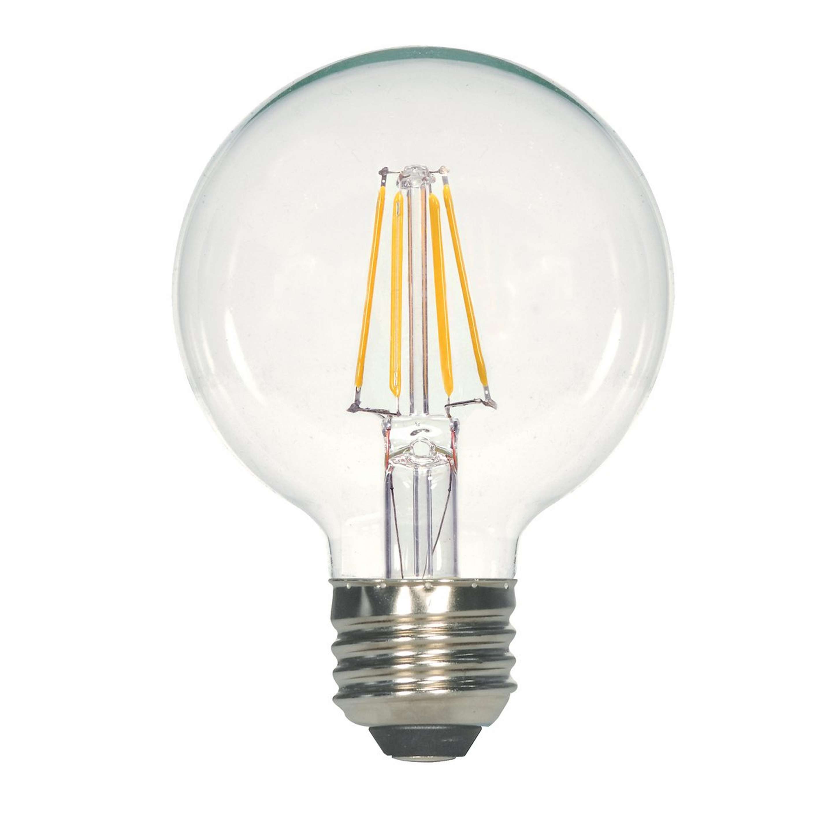 A 4.5 Watt G25 Globe Medium Base LED Bulb - Clear with Clear color