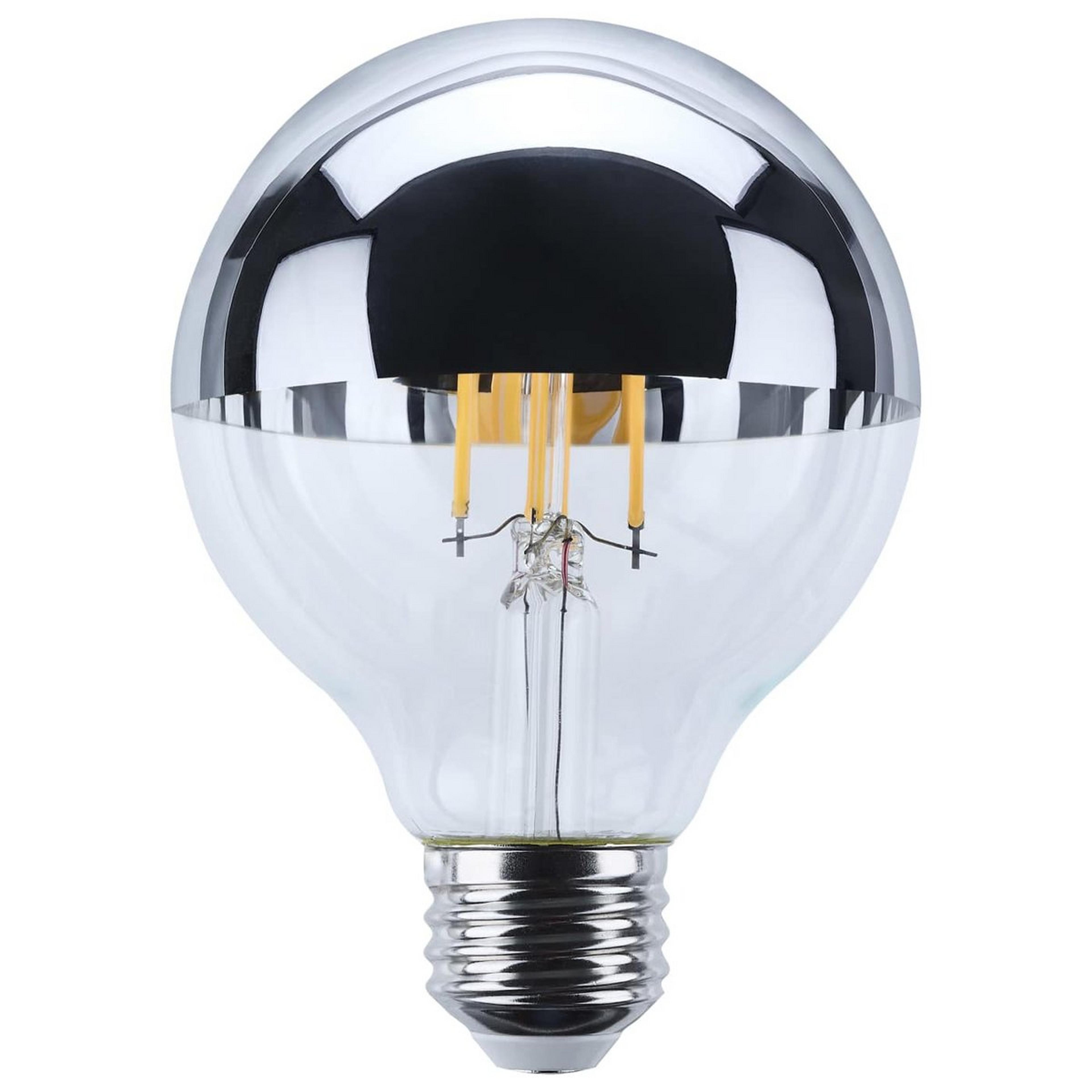 A 5.5 Watt G25 Globe Medium Base LED Bulb - Silver Crown with Silver color